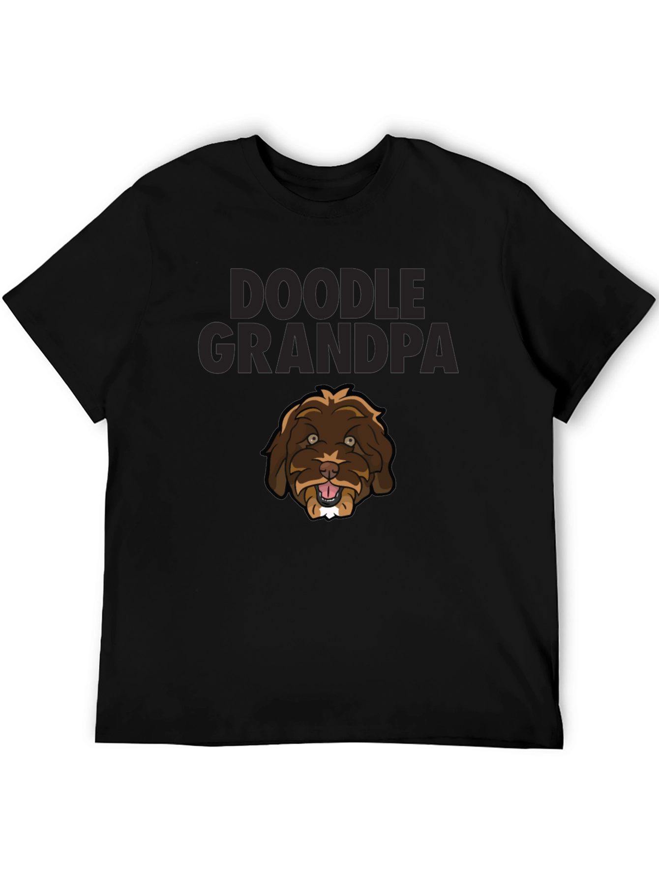 Doodle Grandpa Black T-Shirt