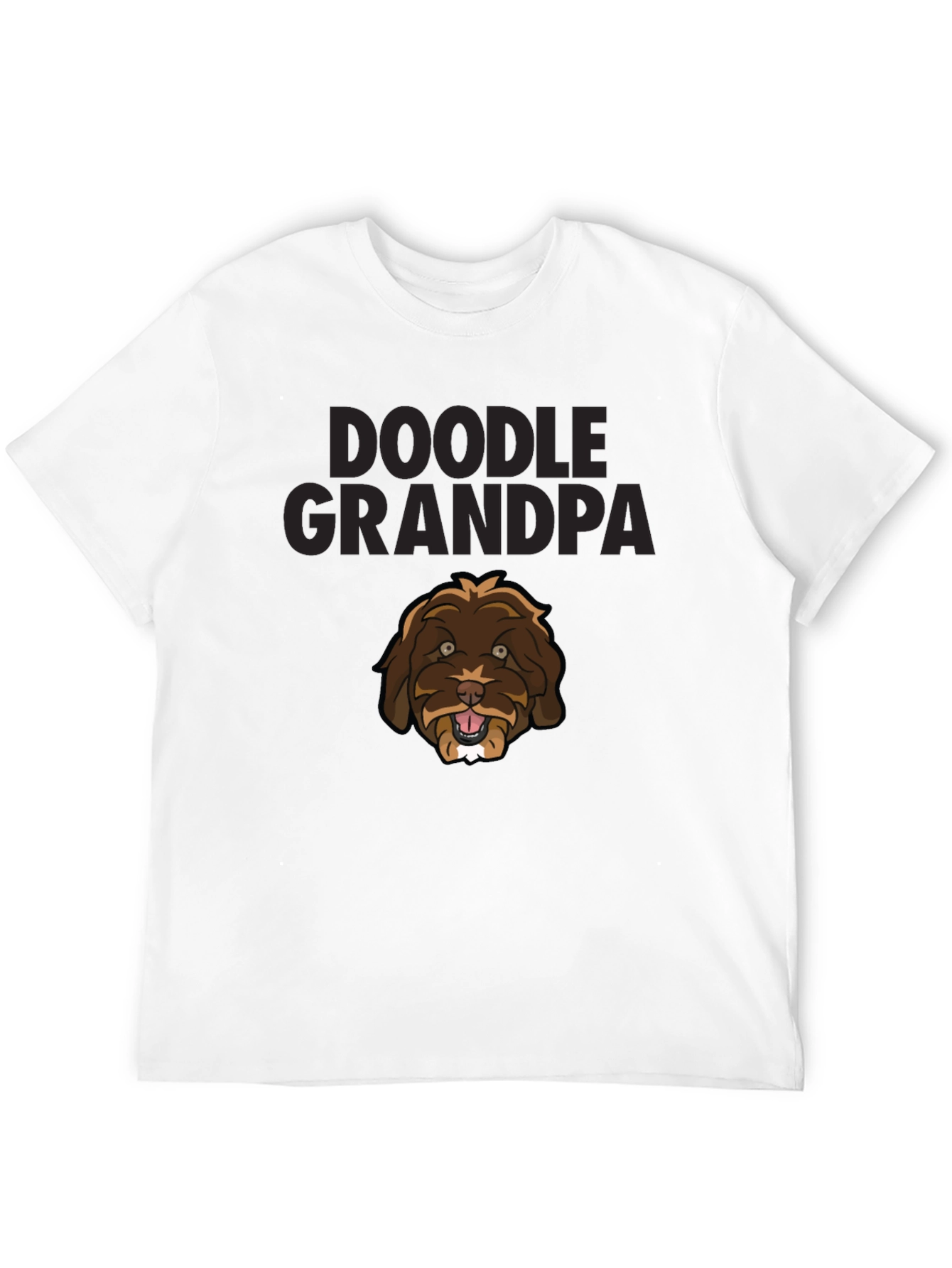Doodle Grandpa Black T-Shirt