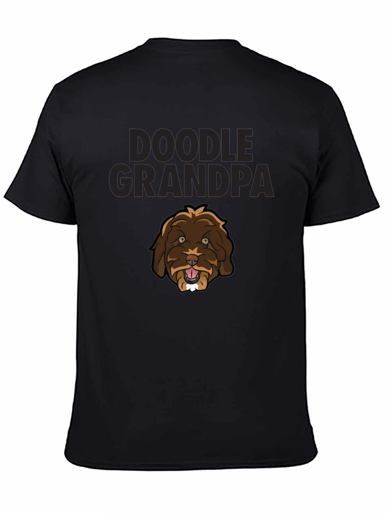 Doodle Grandpa Black T-Shirt