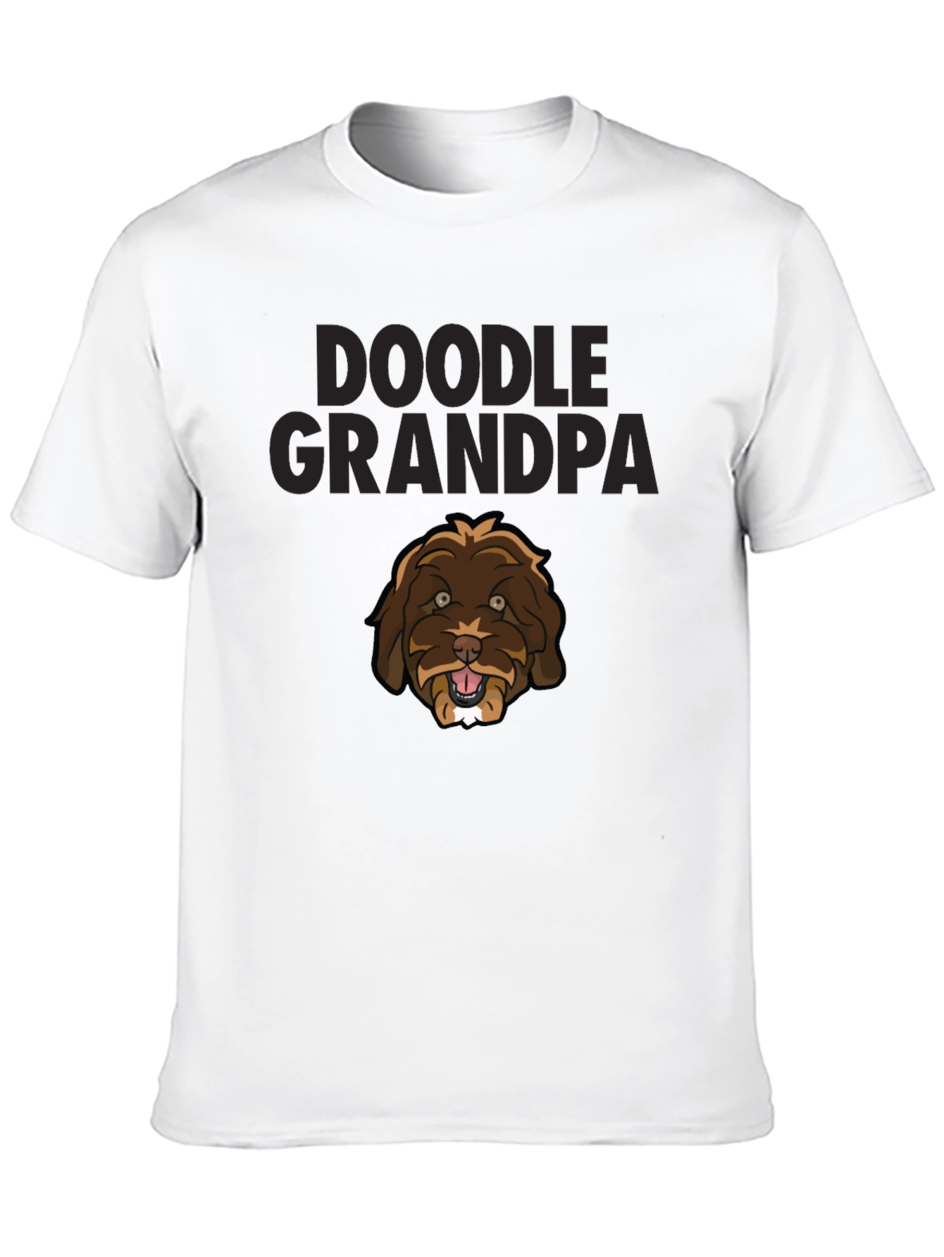 Doodle Grandpa Black T-Shirt