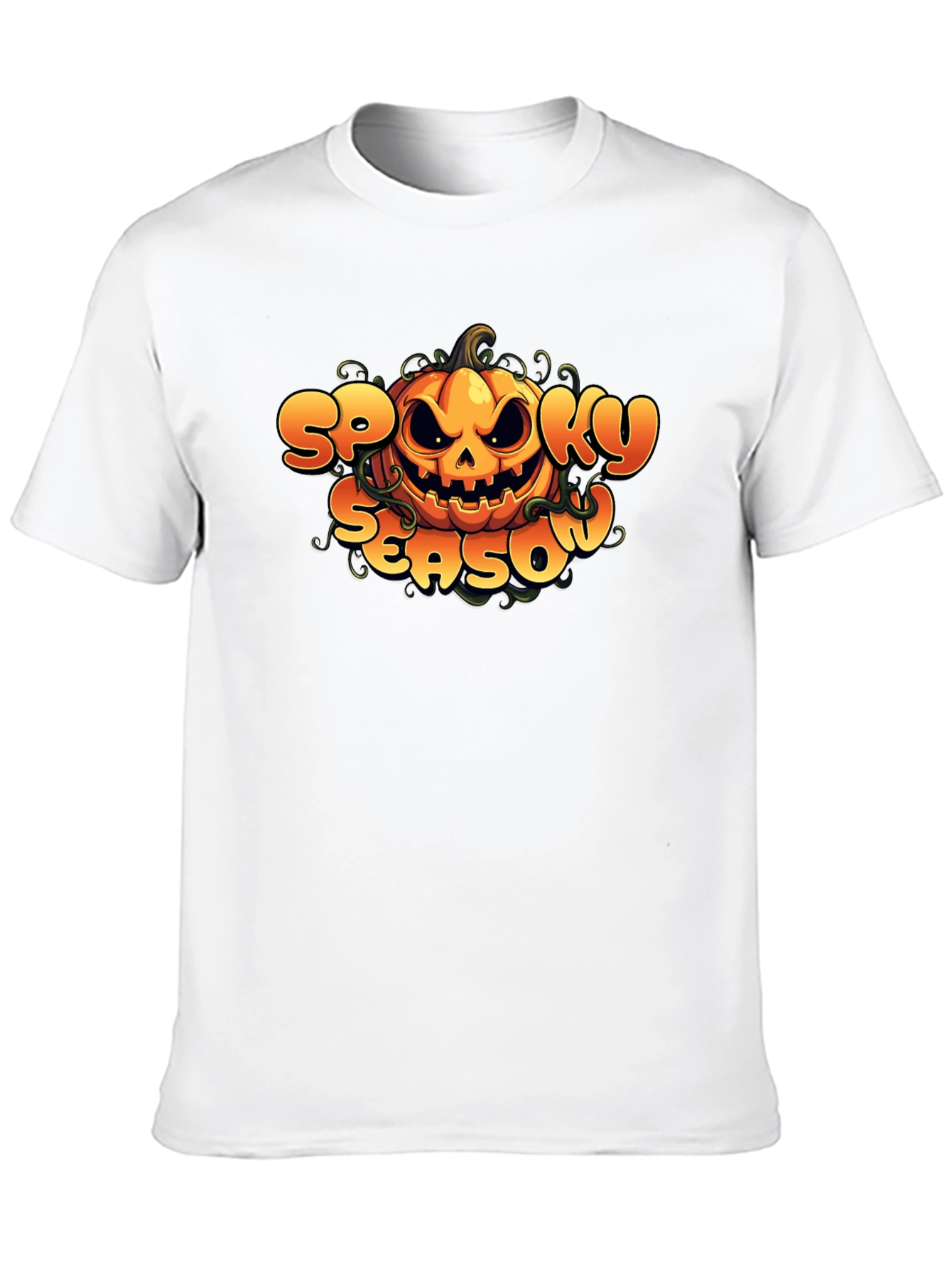 Spooky Season Pumpkin Graphic Tee - Halloween Shirt