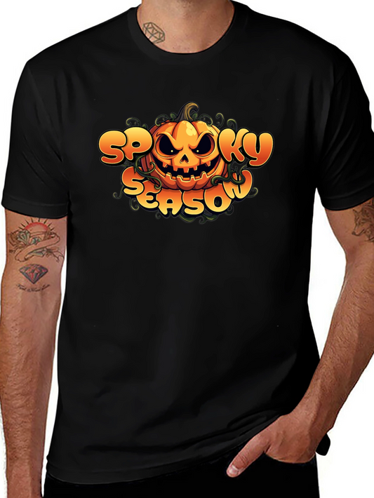 Spooky Season Pumpkin Graphic Tee - Halloween Shirt