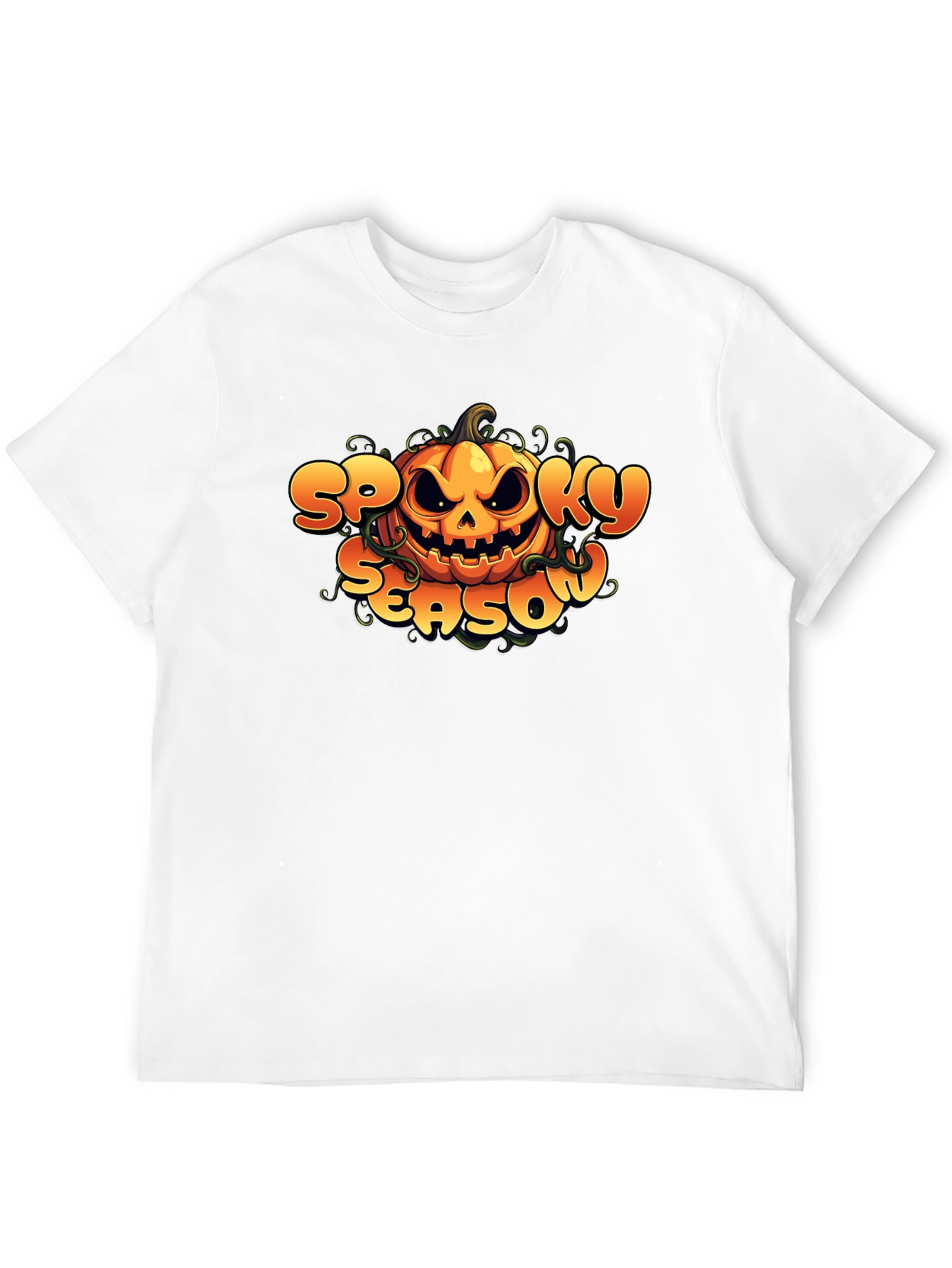 Spooky Season Pumpkin Graphic Tee - Halloween Shirt