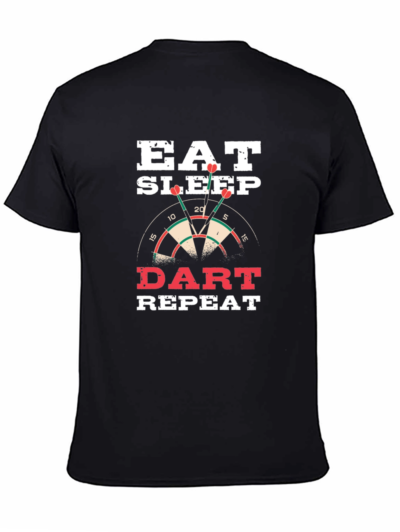 Eat Sleep Dart Repeat Black T-Shirt