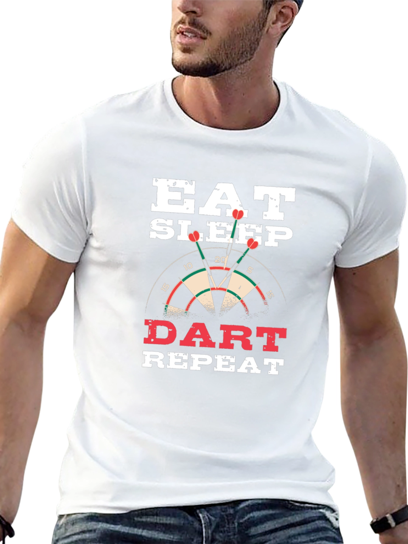 Eat Sleep Dart Repeat Black T-Shirt