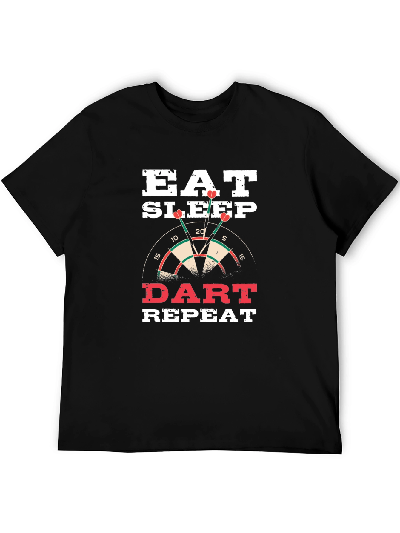 Eat Sleep Dart Repeat Black T-Shirt