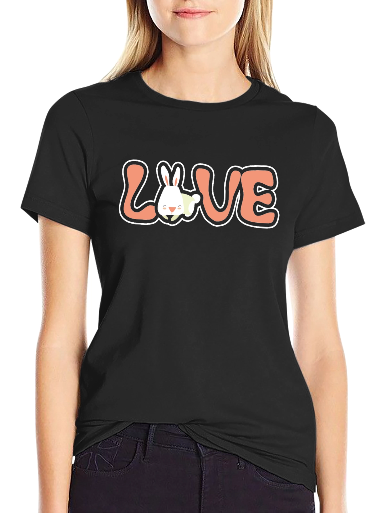 Love Bunny Graphic T-Shirt - Cute & Comfy!
