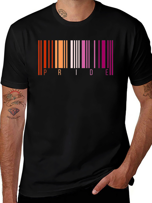 Lesbian Pride Barcode T-Shirt - LGBTQ+ Pride Month