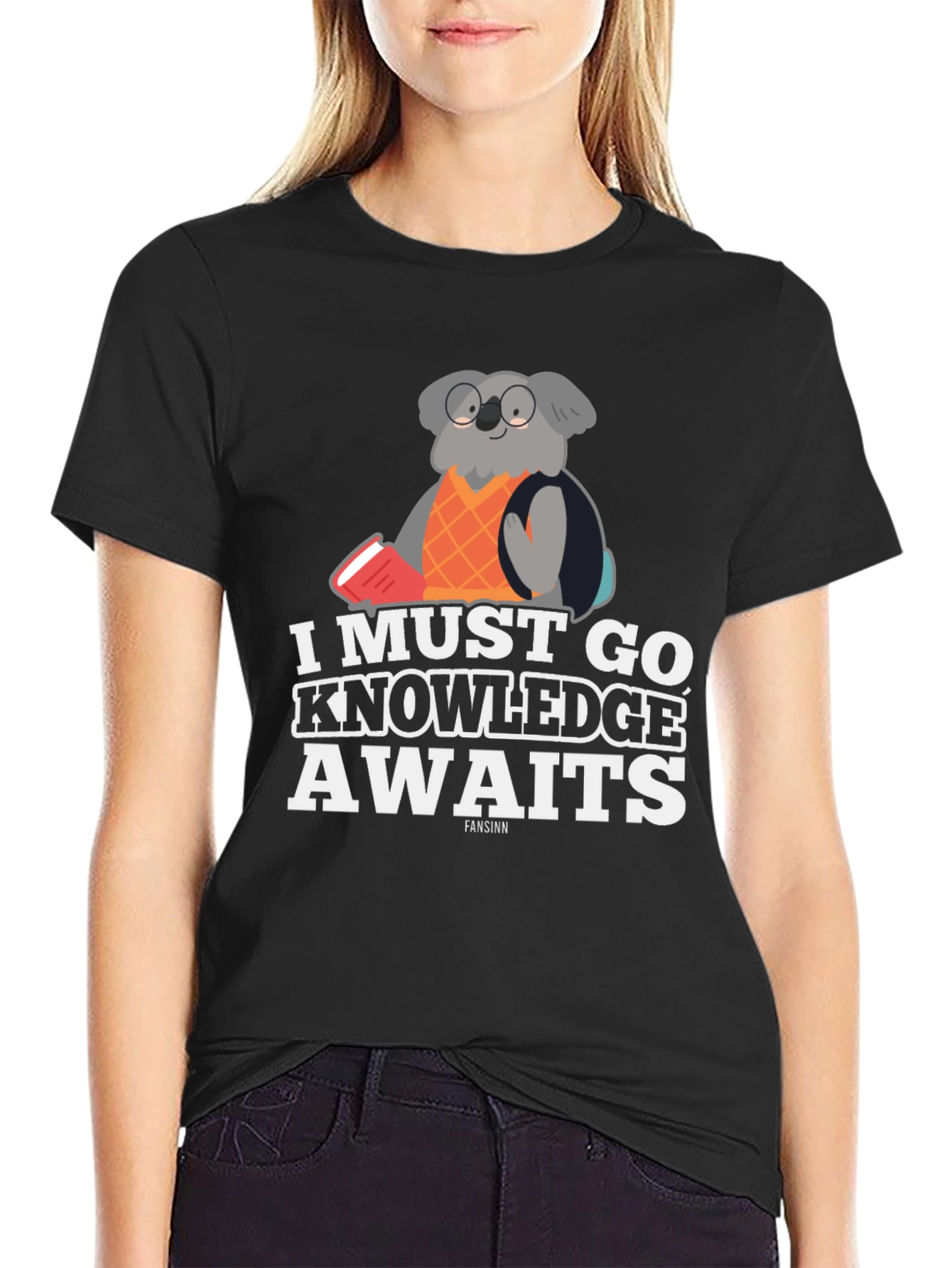 Knowledge Awaits Koala T-Shirt