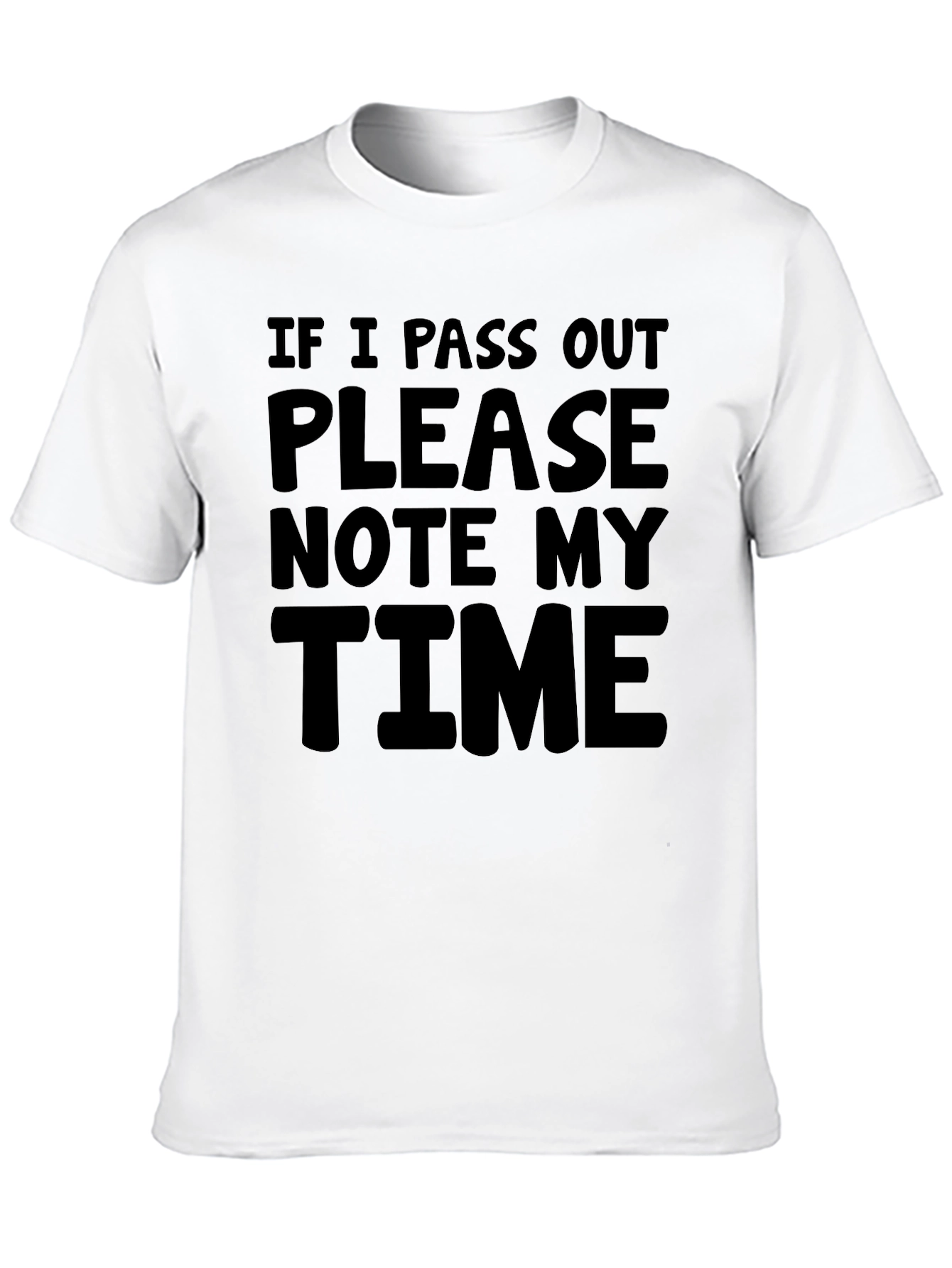 Funny Note My Time Black Graphic Tee