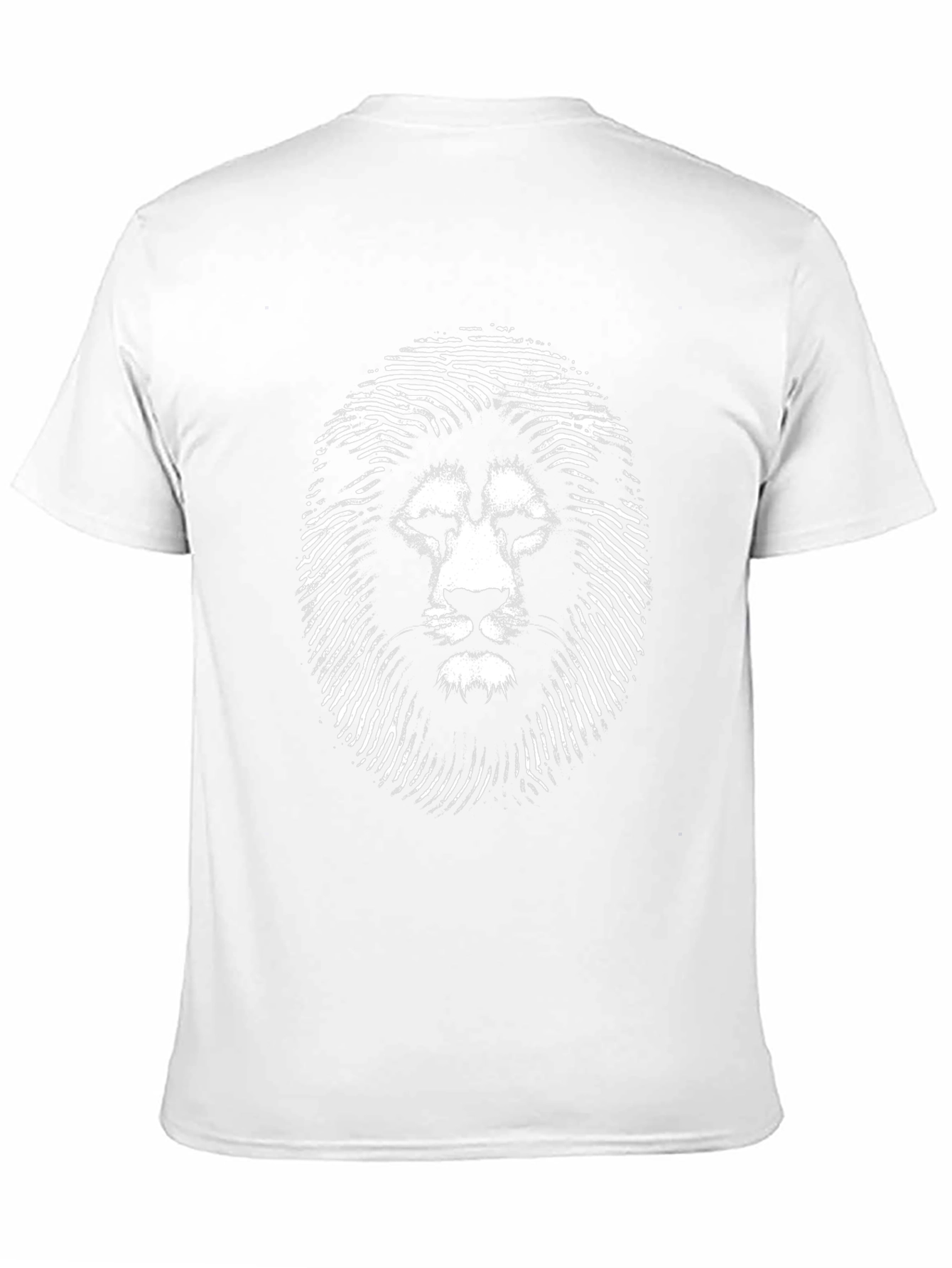 Lion Graphic Tee - Modern Fingerprint Style