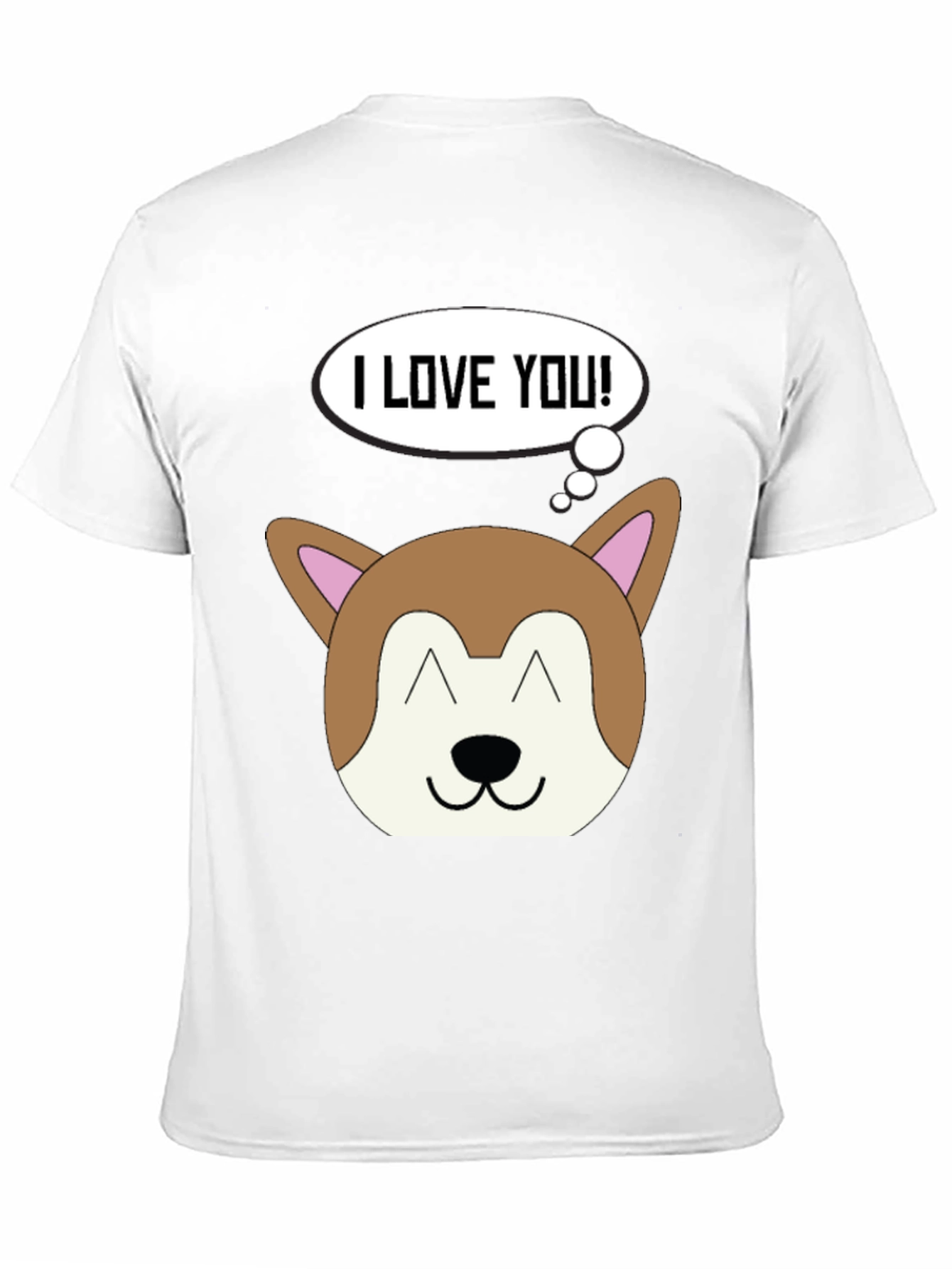 I Love You Dog Graphic Black T-Shirt