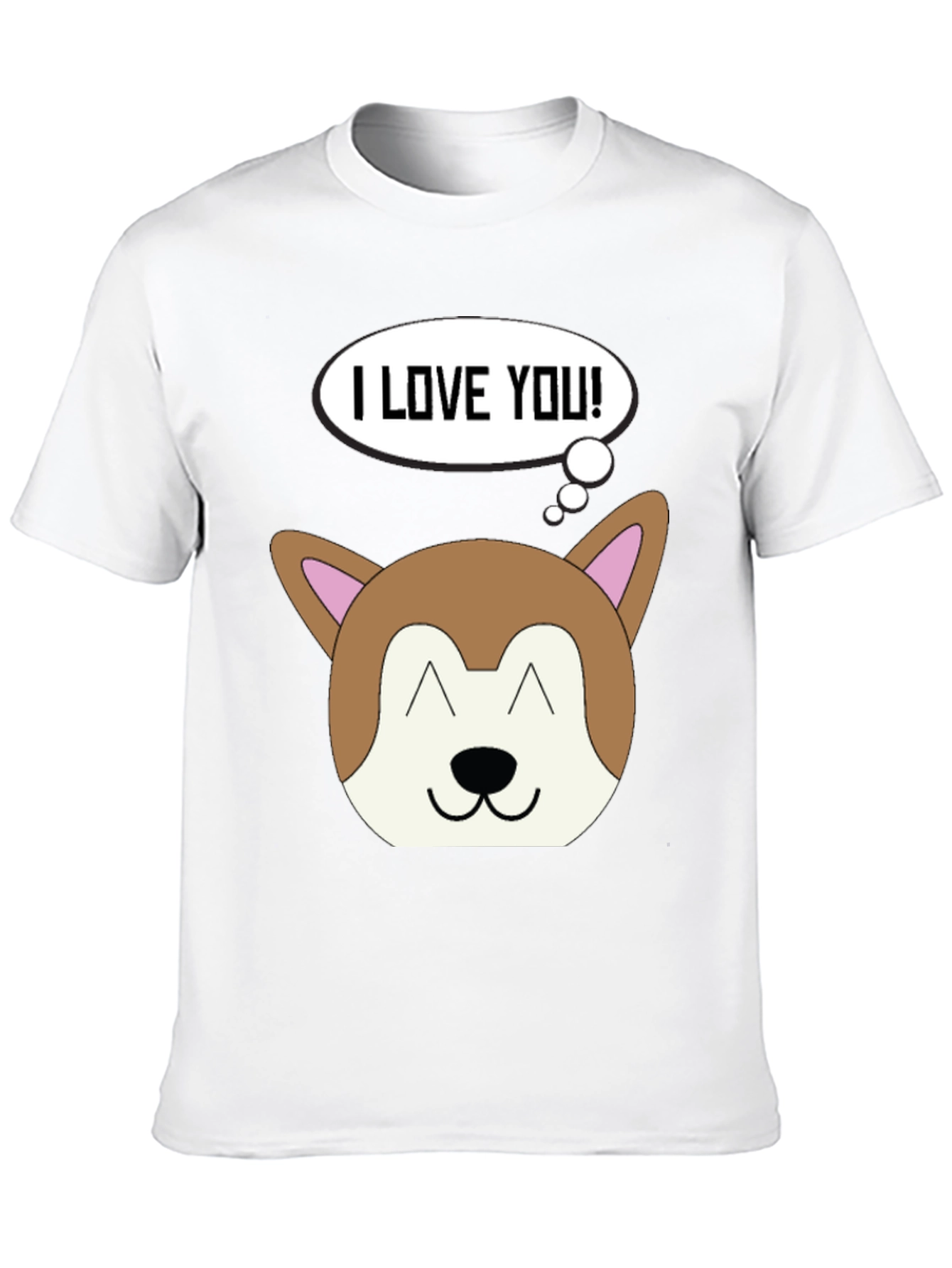 I Love You Dog Graphic Black T-Shirt