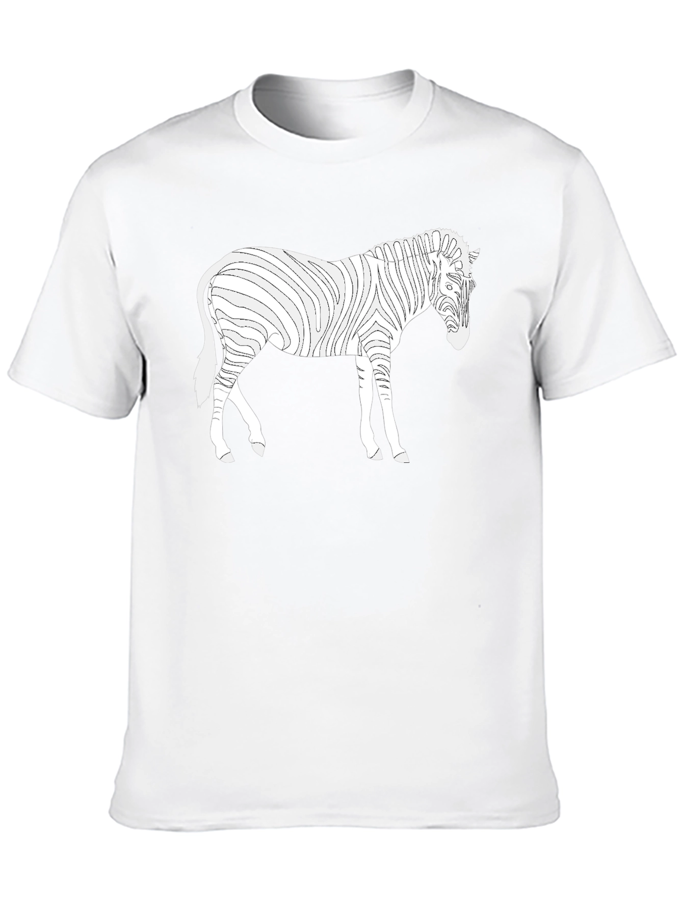 Cool Zebra Graphic Black T-Shirt