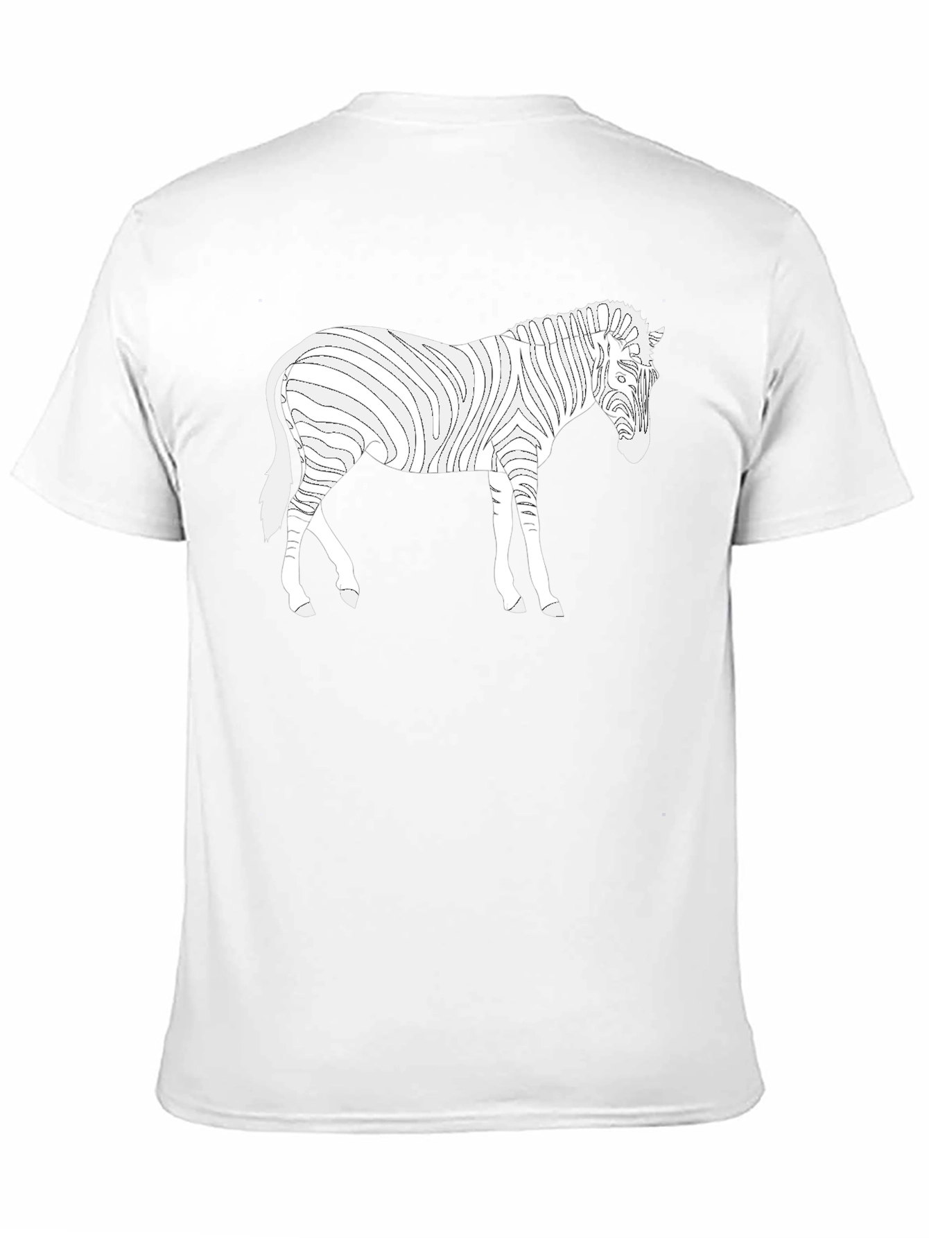 Cool Zebra Graphic Black T-Shirt