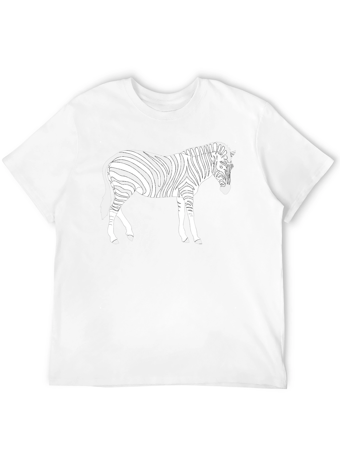 Cool Zebra Graphic Black T-Shirt