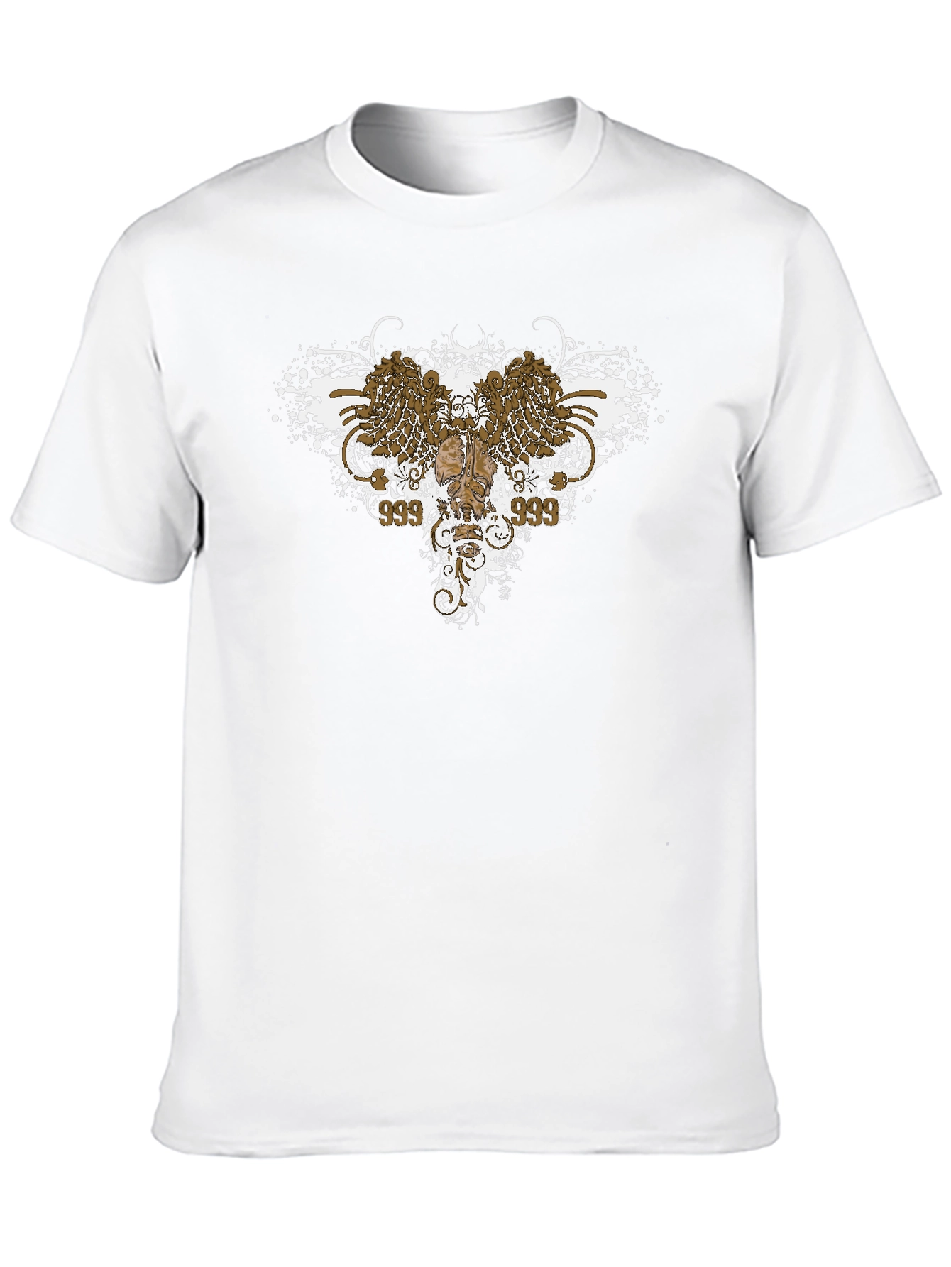 Edgy Graphic Tee: Wings & Skull Design