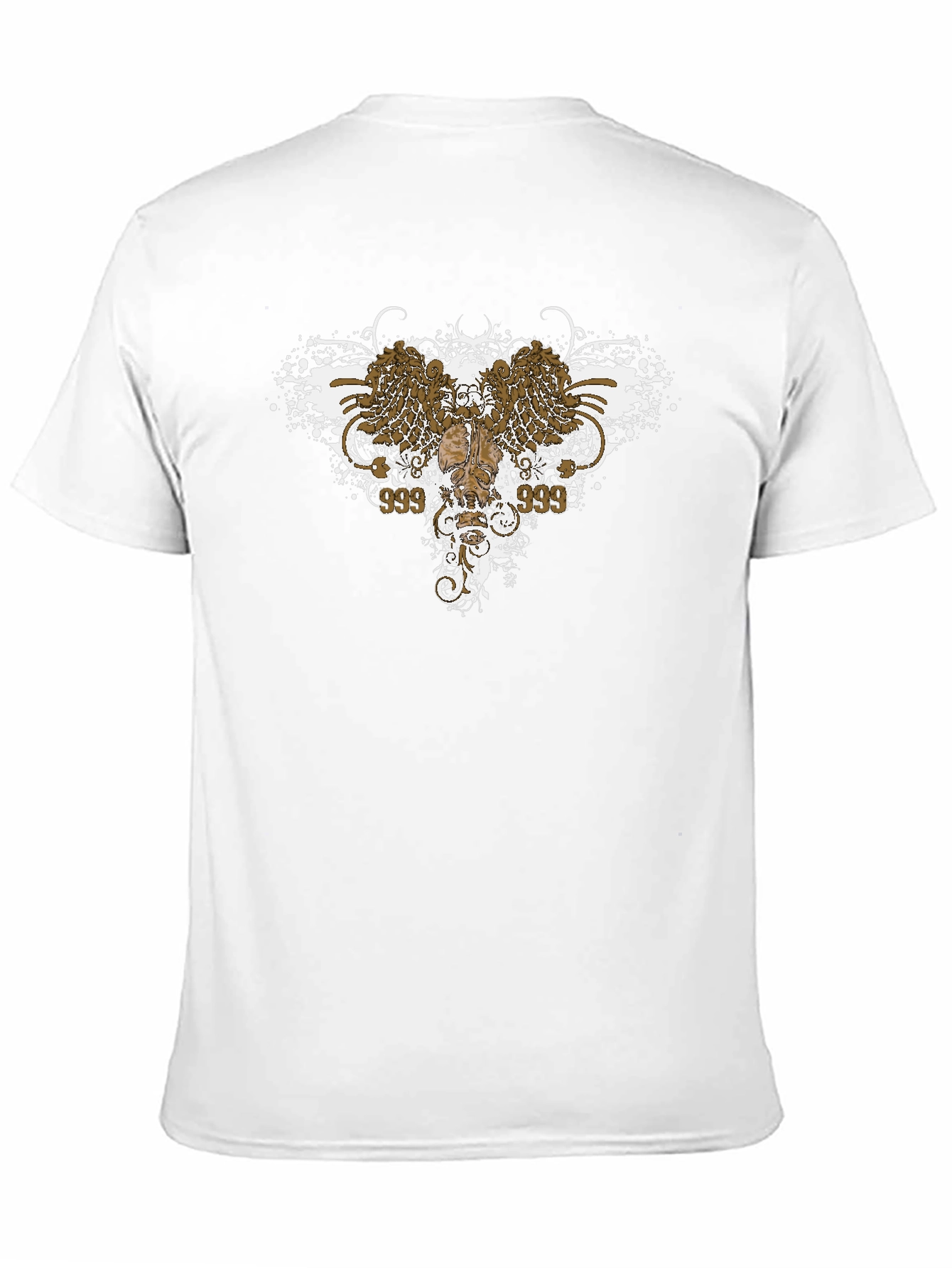 Edgy Graphic Tee: Wings & Skull Design