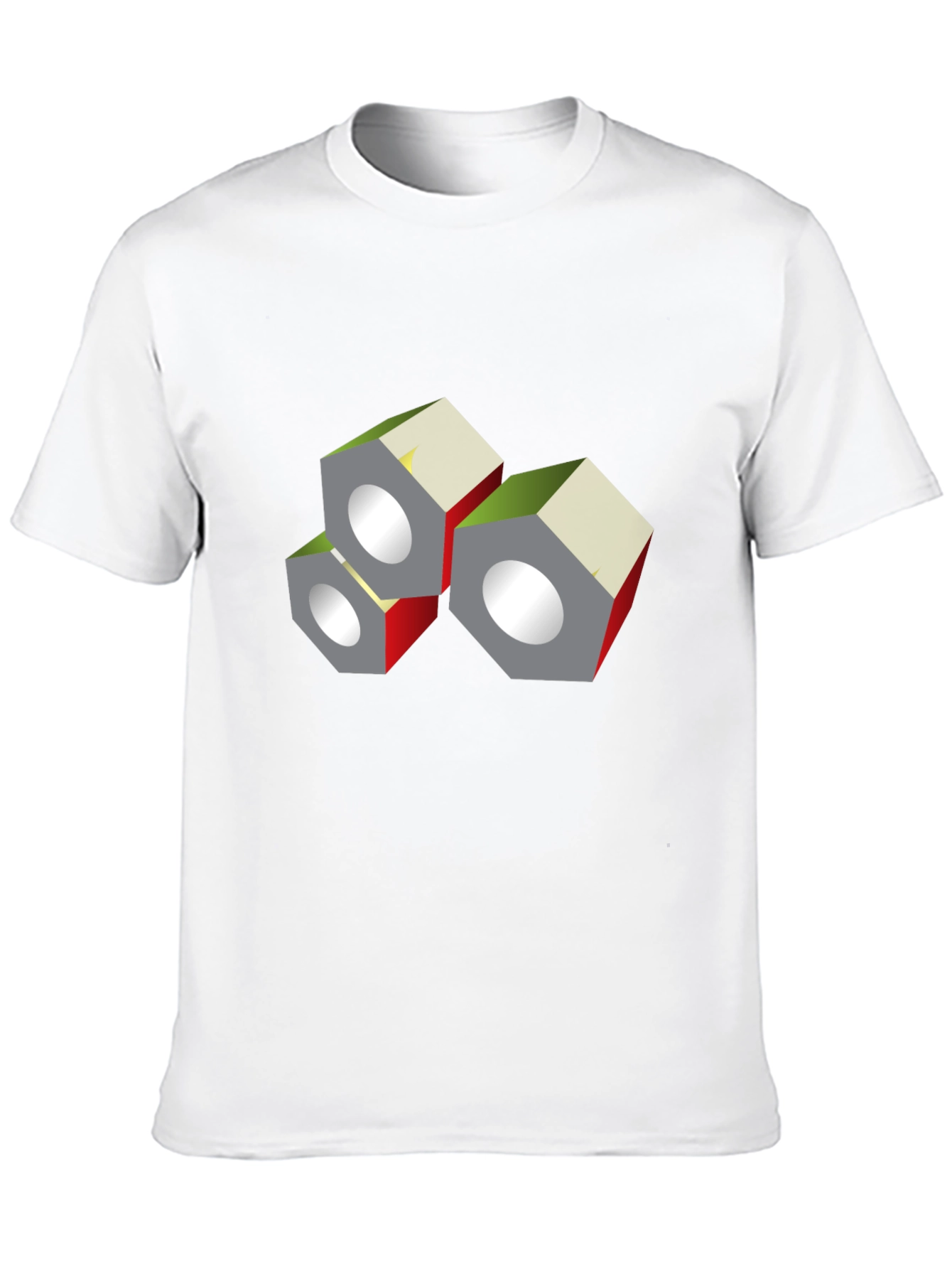 Abstract Nuts Graphic Black T-Shirt