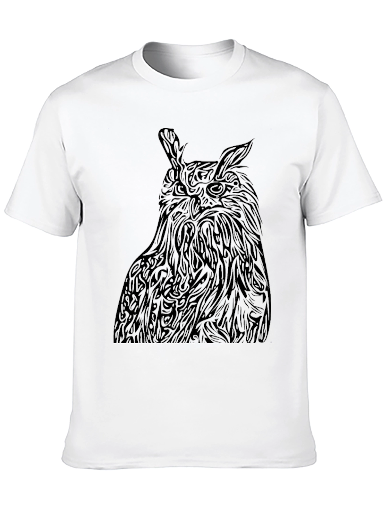 Owl Graphic Black Tee