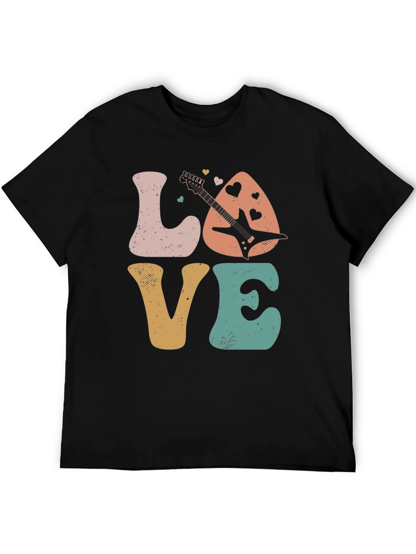 Retro Rock n Roll Guitar Love T-Shirt