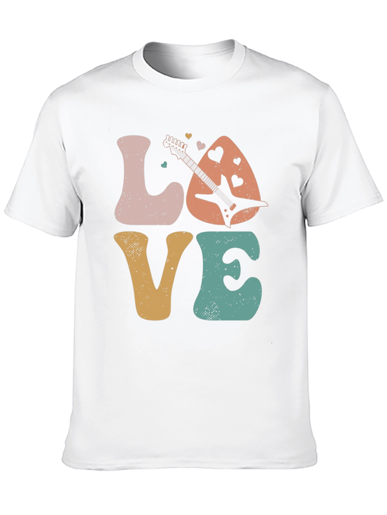 Retro Rock n Roll Guitar Love T-Shirt