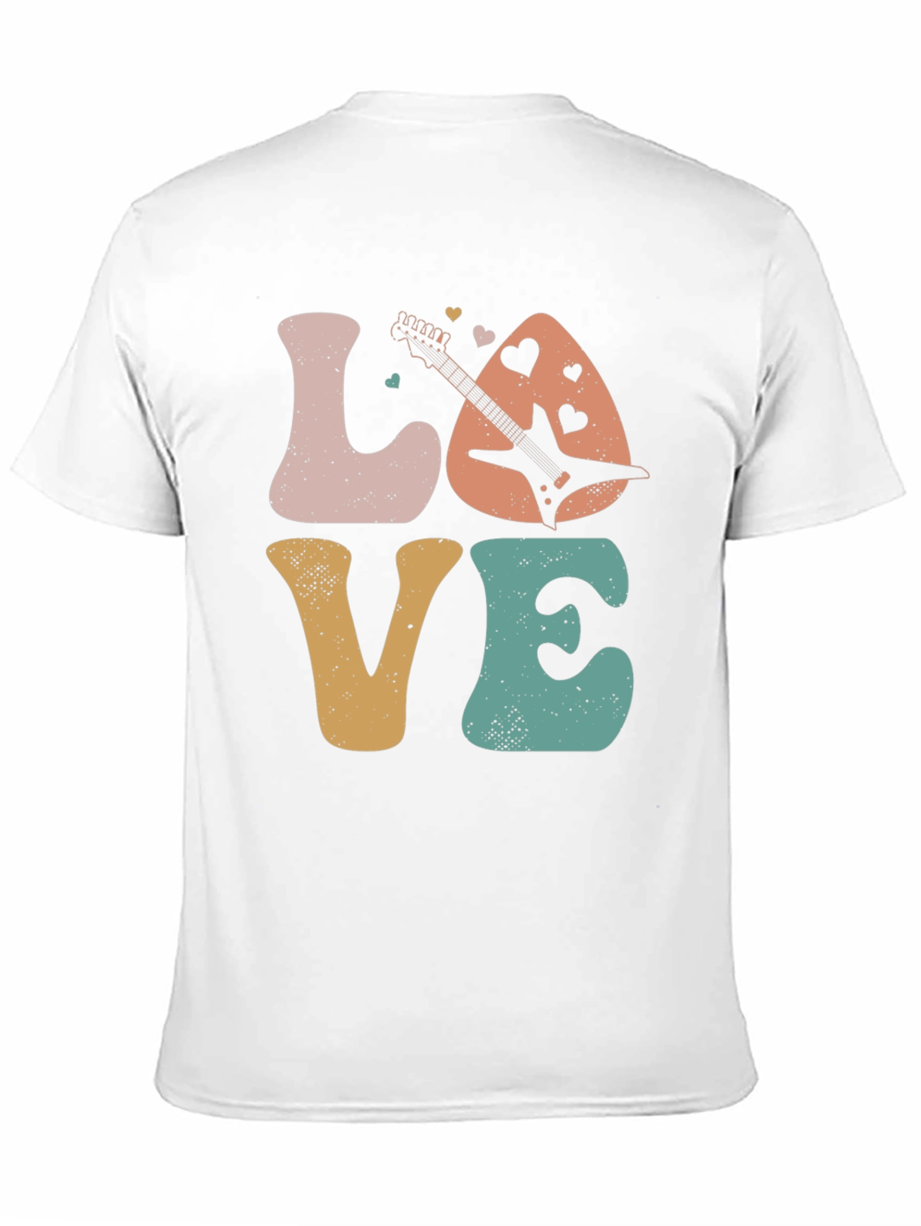 Retro Rock n Roll Guitar Love T-Shirt