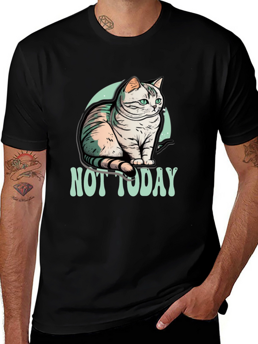 Not Today Cat Graphic T-Shirt