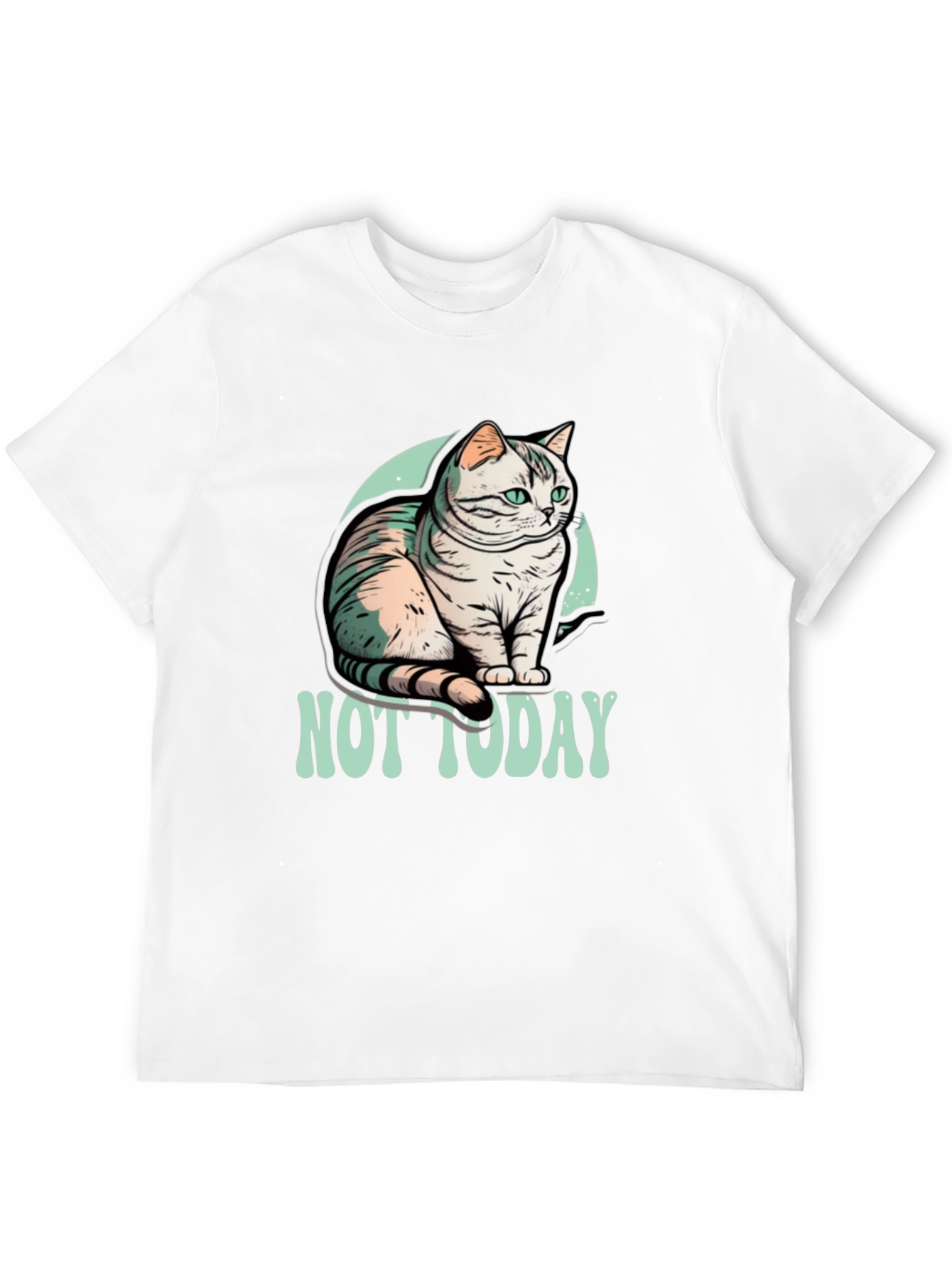 Not Today Cat Graphic T-Shirt