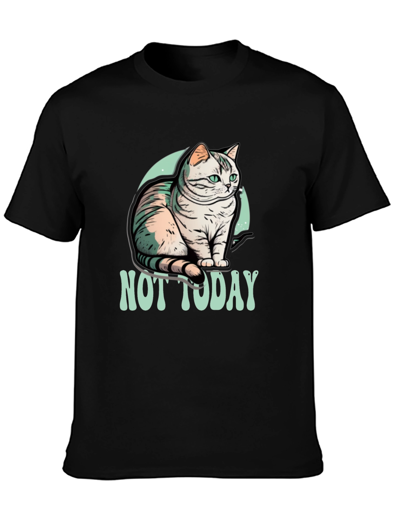 Not Today Cat Graphic T-Shirt