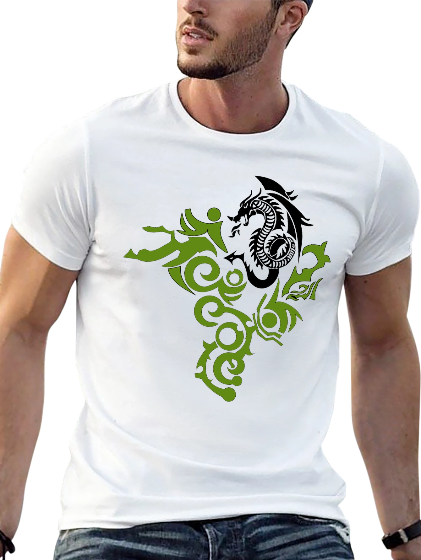 Dragon Tattoo Graphic Black T-Shirt