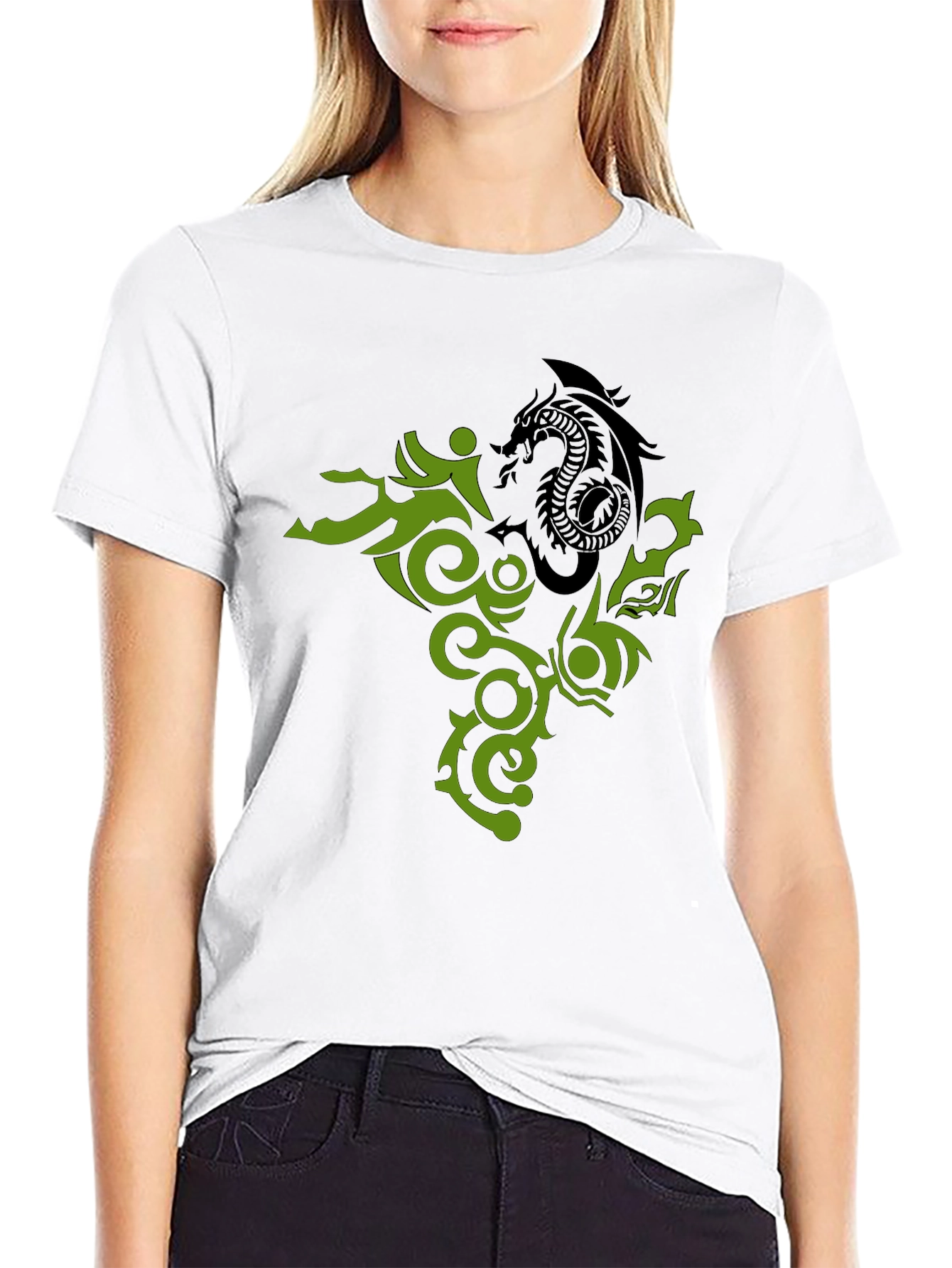 Dragon Tattoo Graphic Black T-Shirt