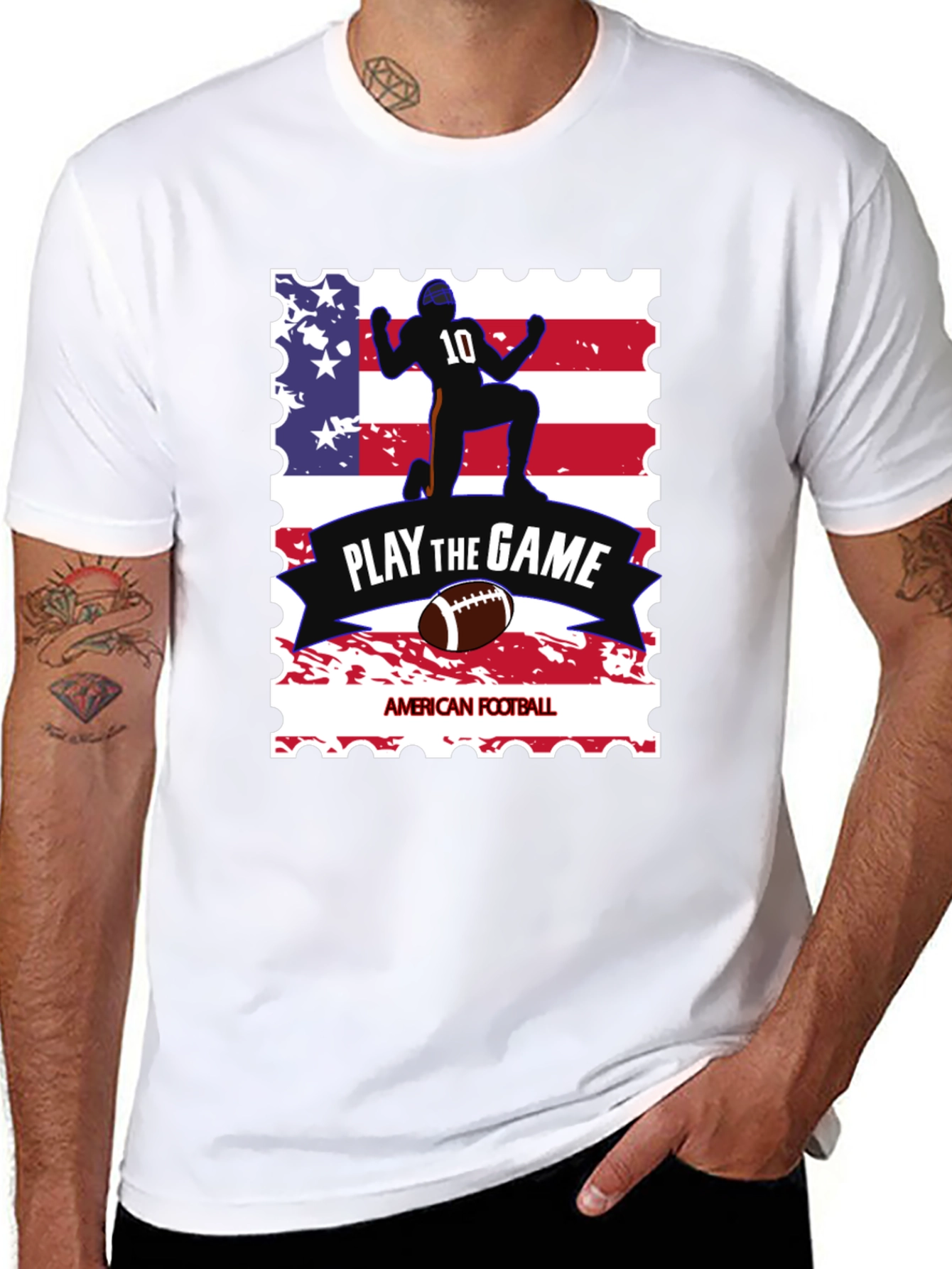 Patriotic Football T-Shirt - Play the Game