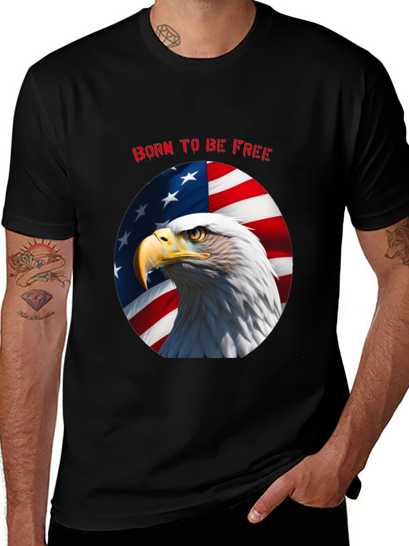 Born to Be Free Eagle Graphic Tee