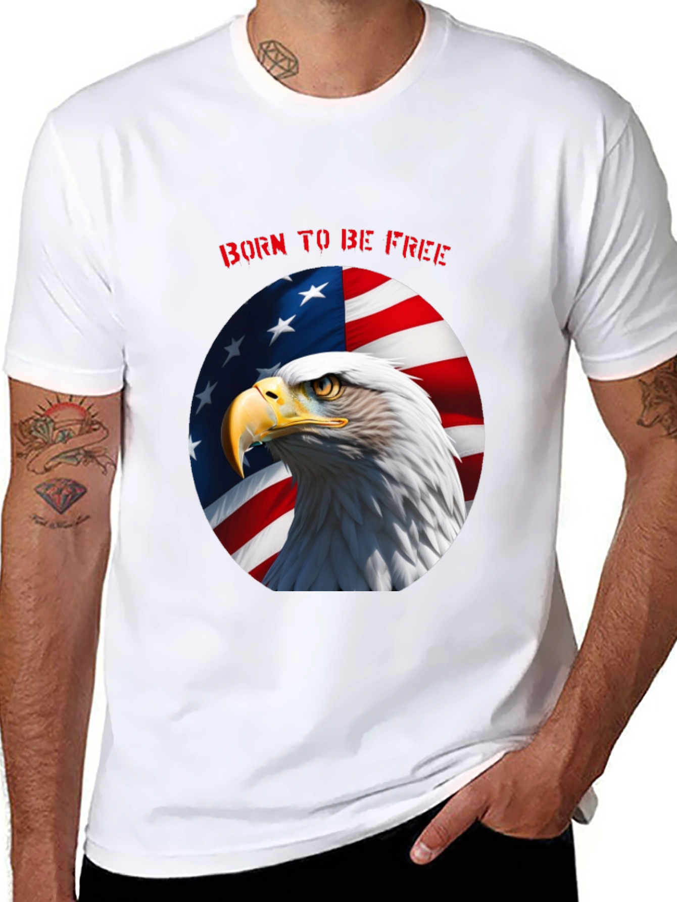 Born to Be Free Eagle Graphic Tee