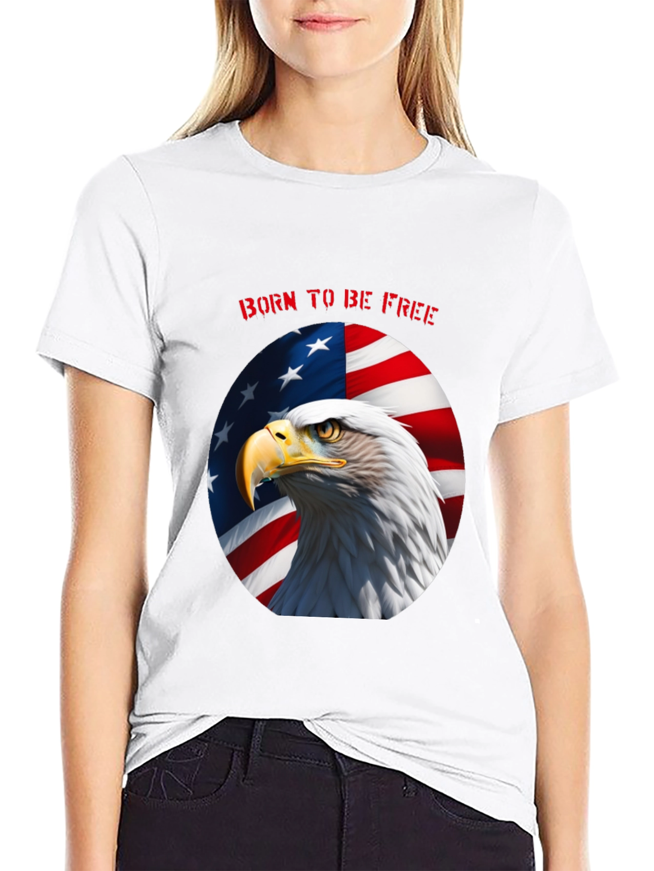 Born to Be Free Eagle Graphic Tee