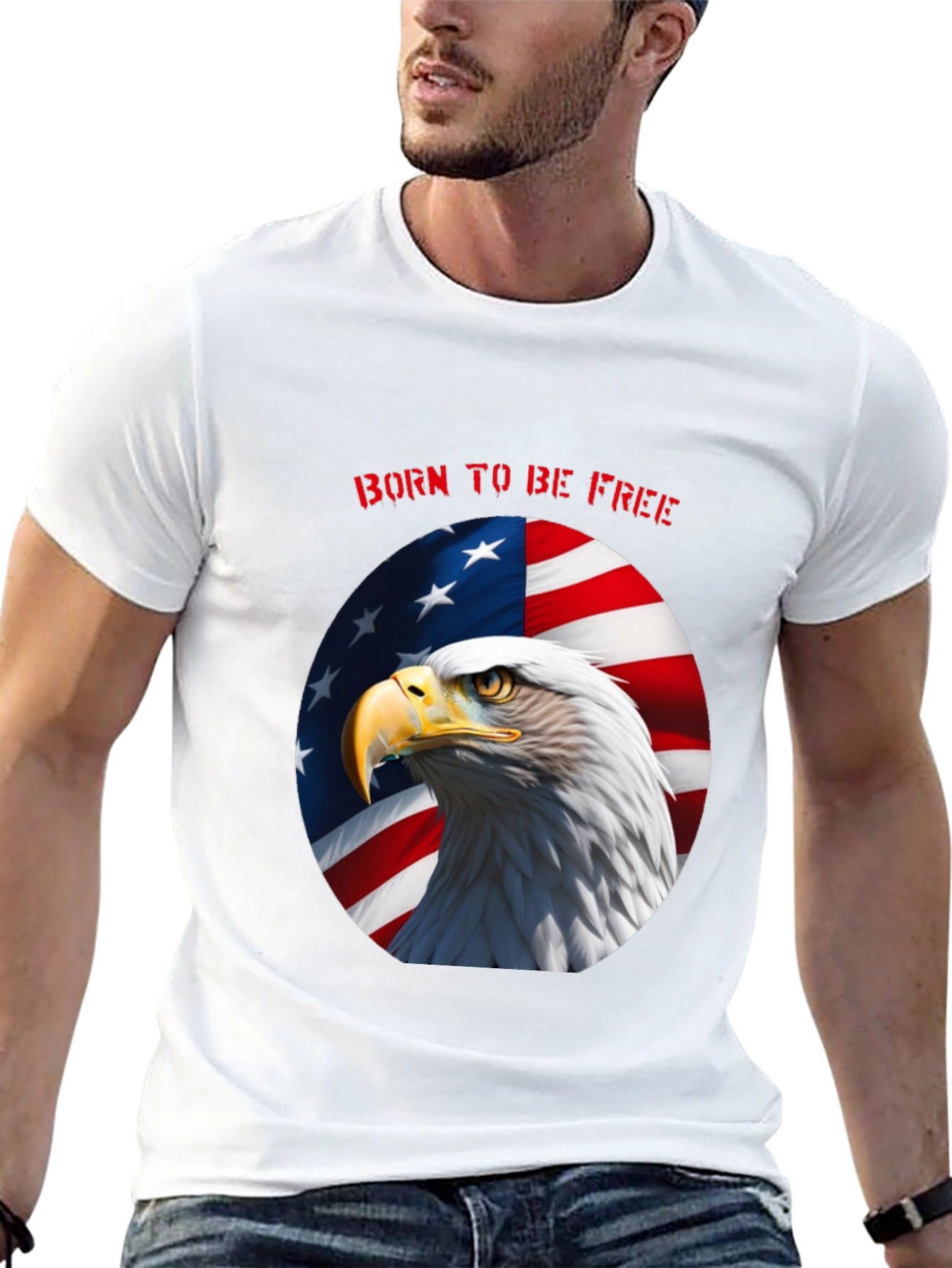 Born to Be Free Eagle Graphic Tee