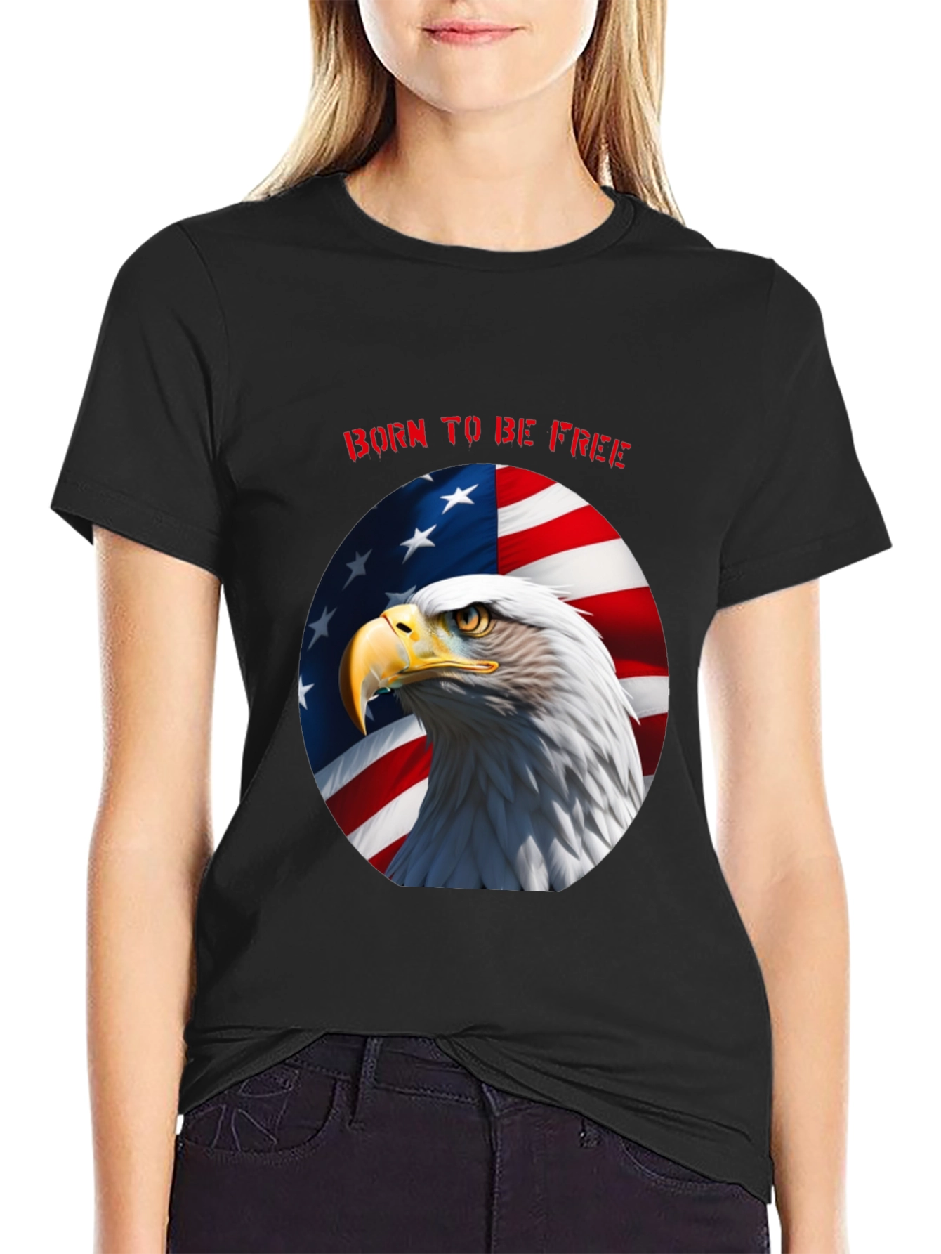 Born to Be Free Eagle Graphic Tee