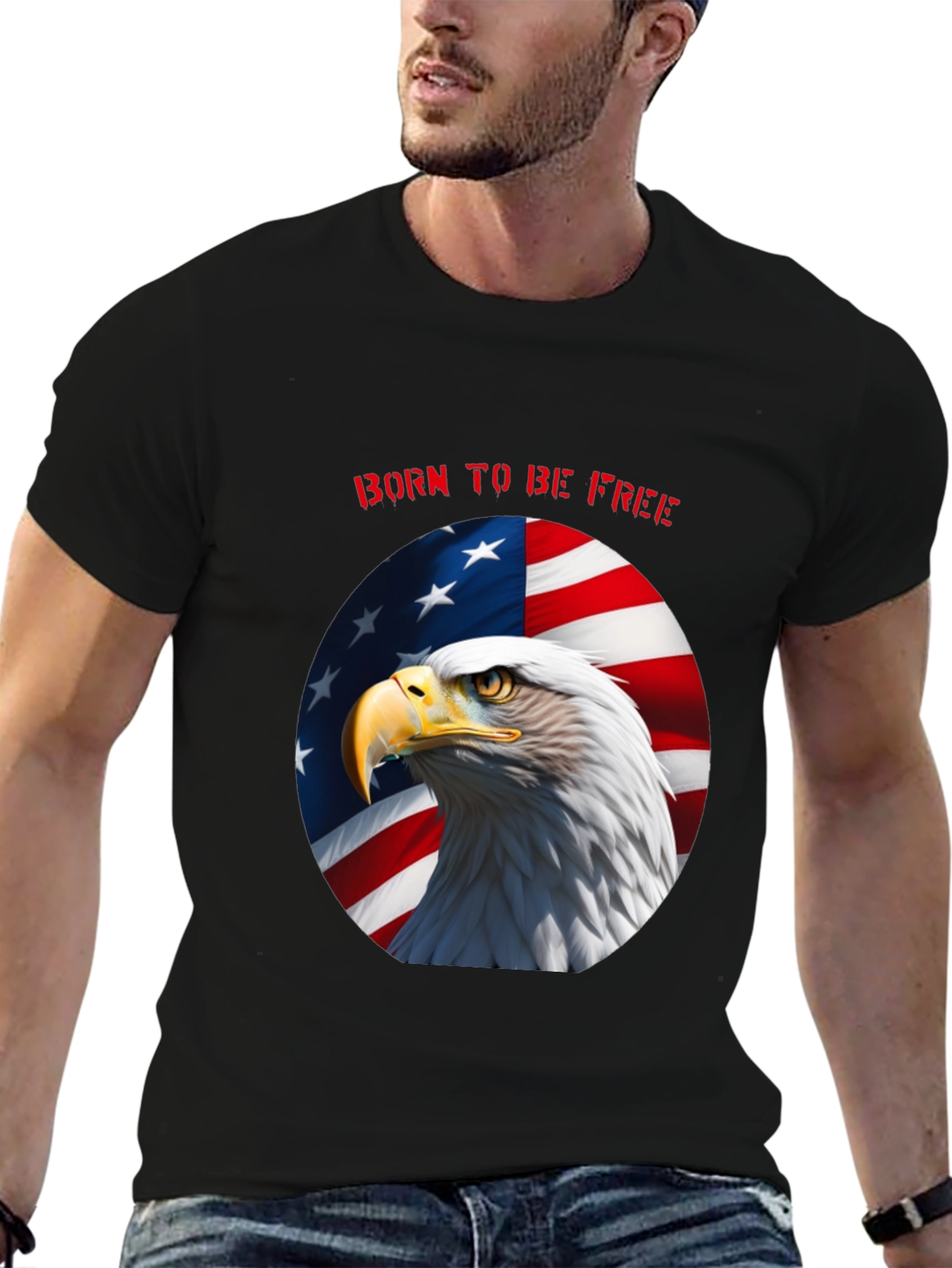 Born to Be Free Eagle Graphic Tee