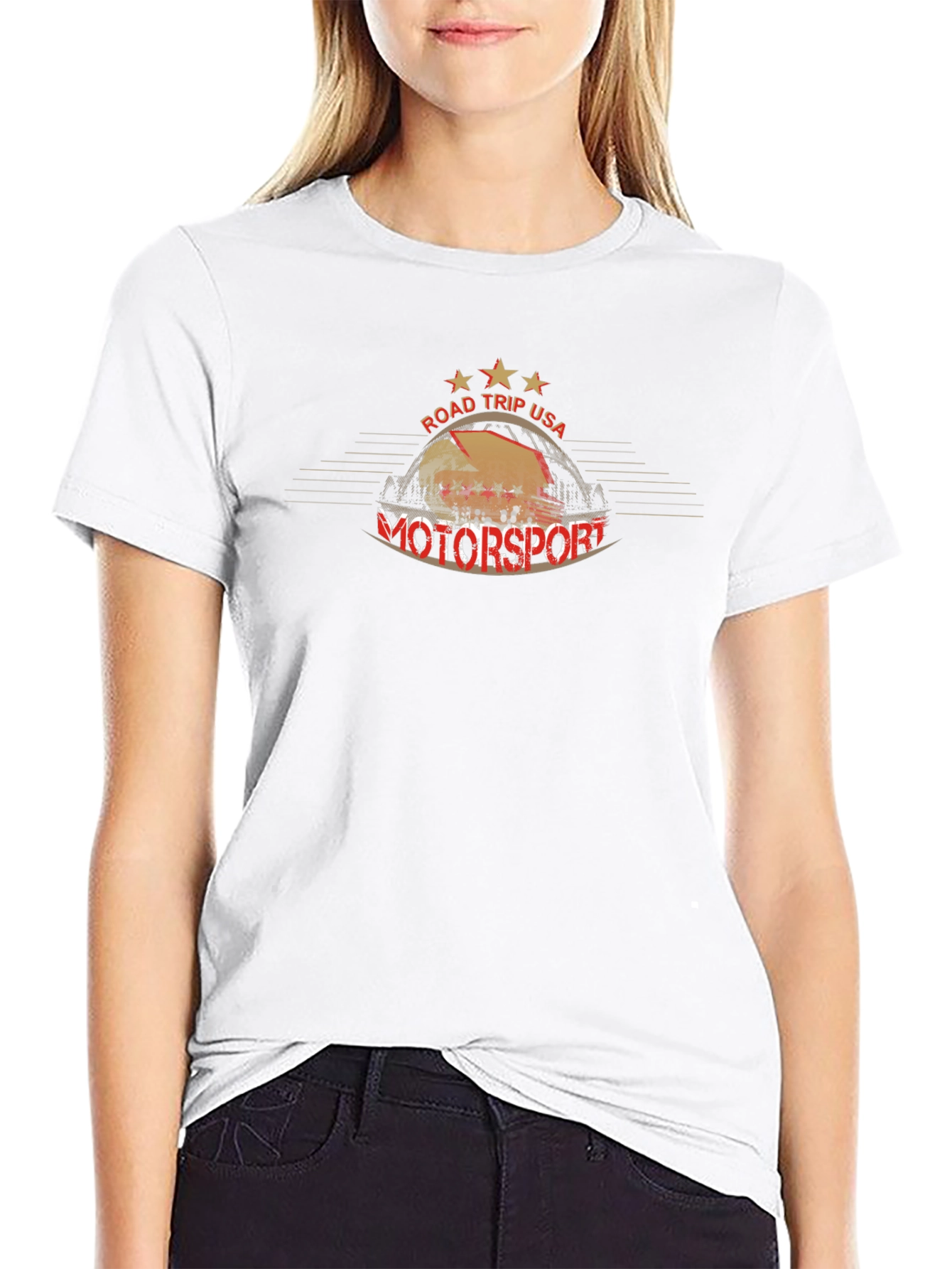 Road Trip USA Motorsport Black Graphic Tee