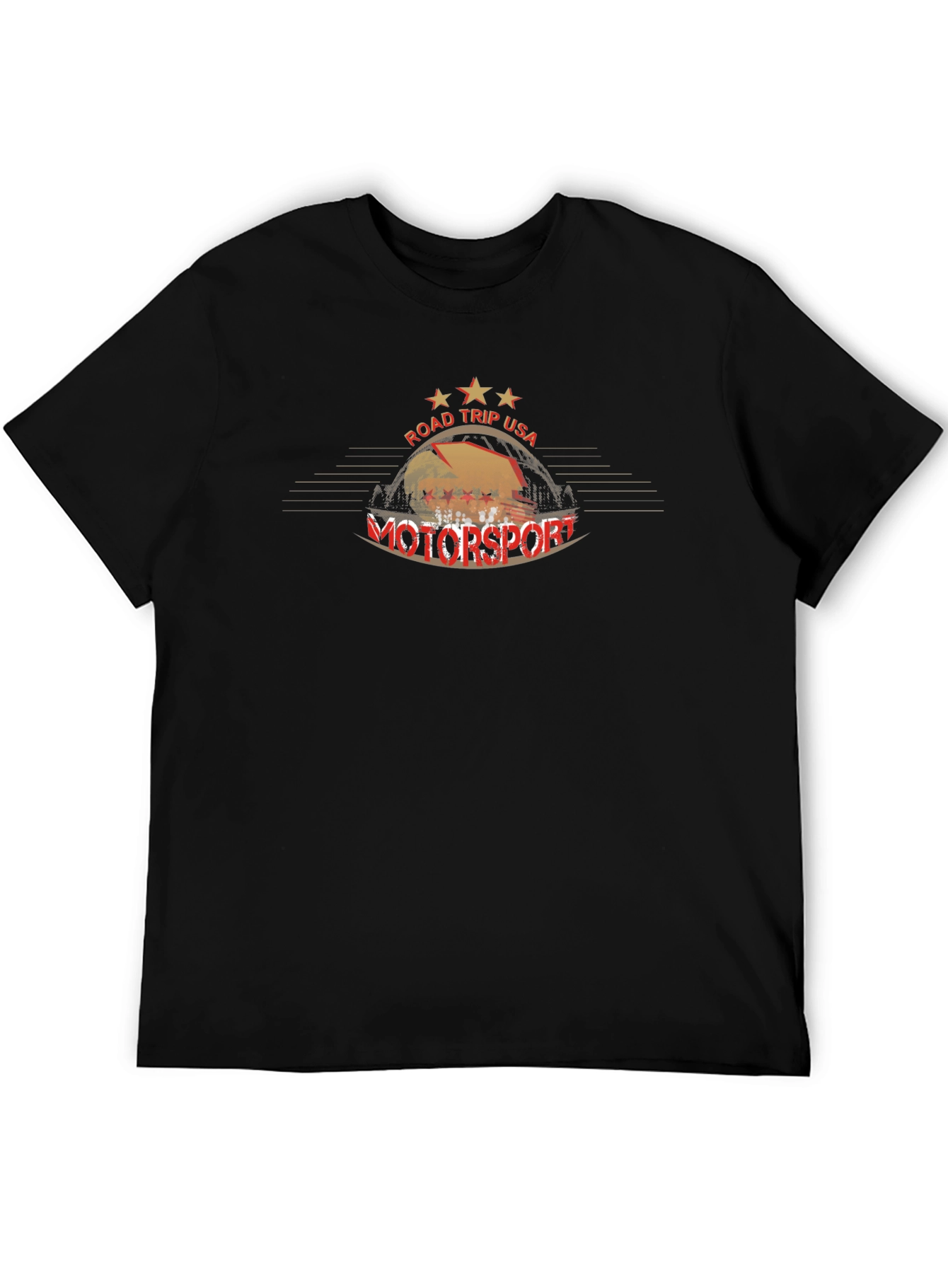 Road Trip USA Motorsport Black Graphic Tee