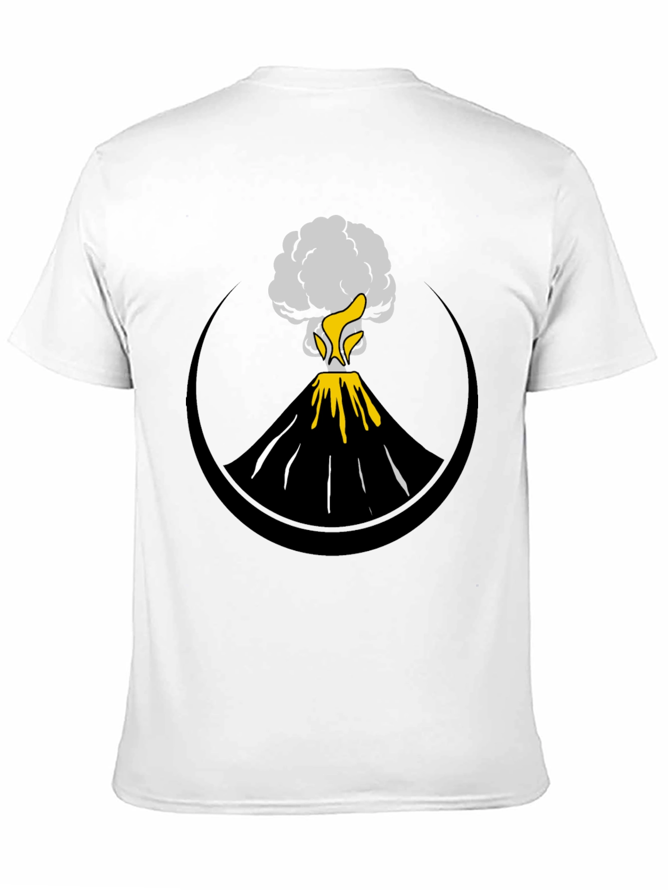 Volcano Eruption Graphic Tee - Black Cotton Comfort