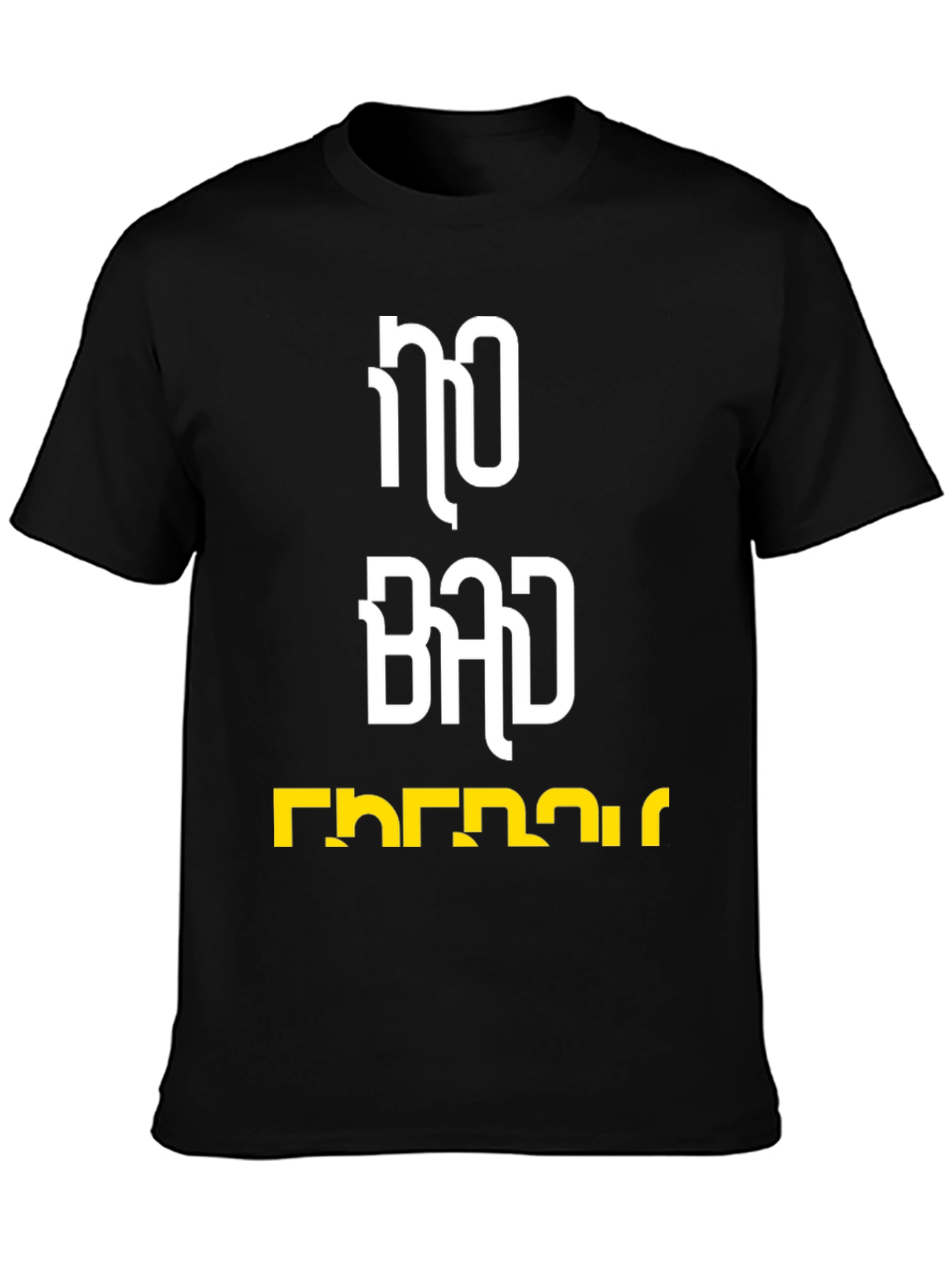 No Bad Energy Black Graphic T-Shirt