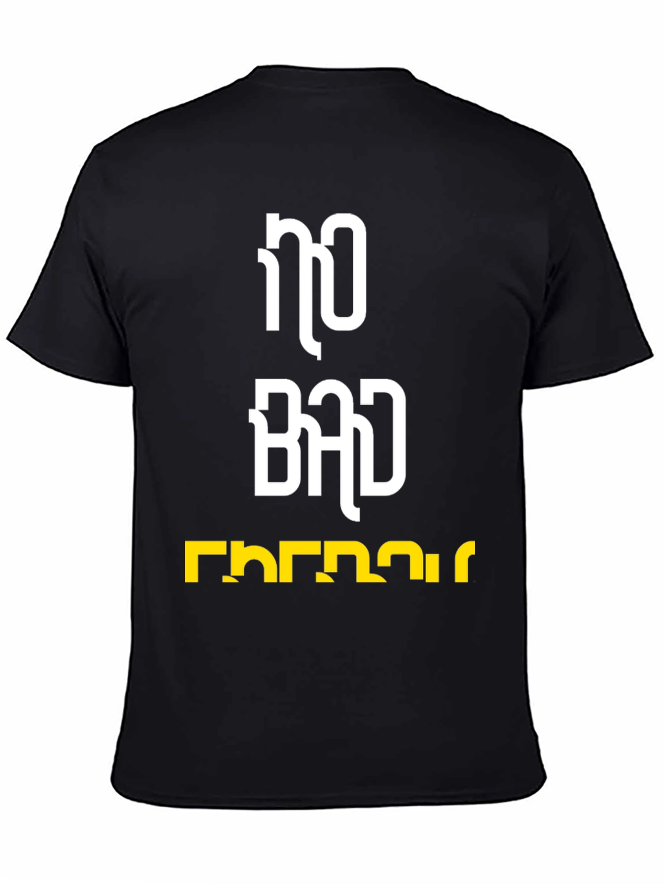 No Bad Energy Black Graphic T-Shirt