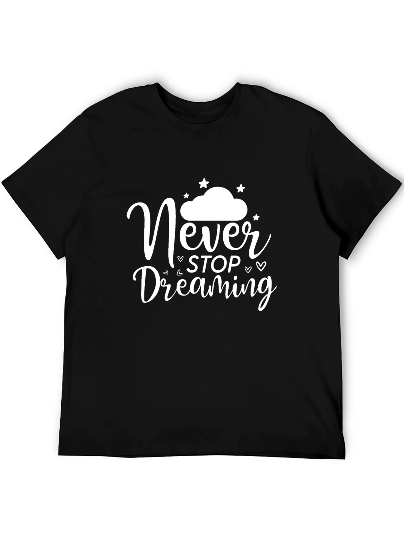 Dream Big: Black T-Shirt with Inspirational Quote