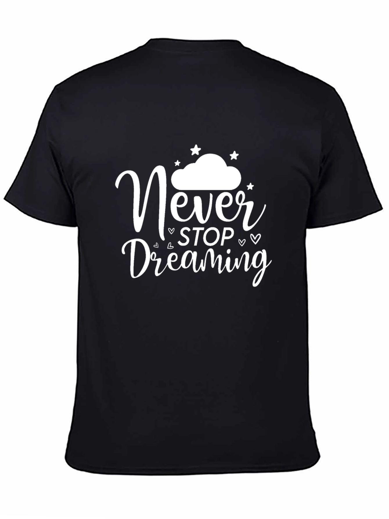 Dream Big: Black T-Shirt with Inspirational Quote