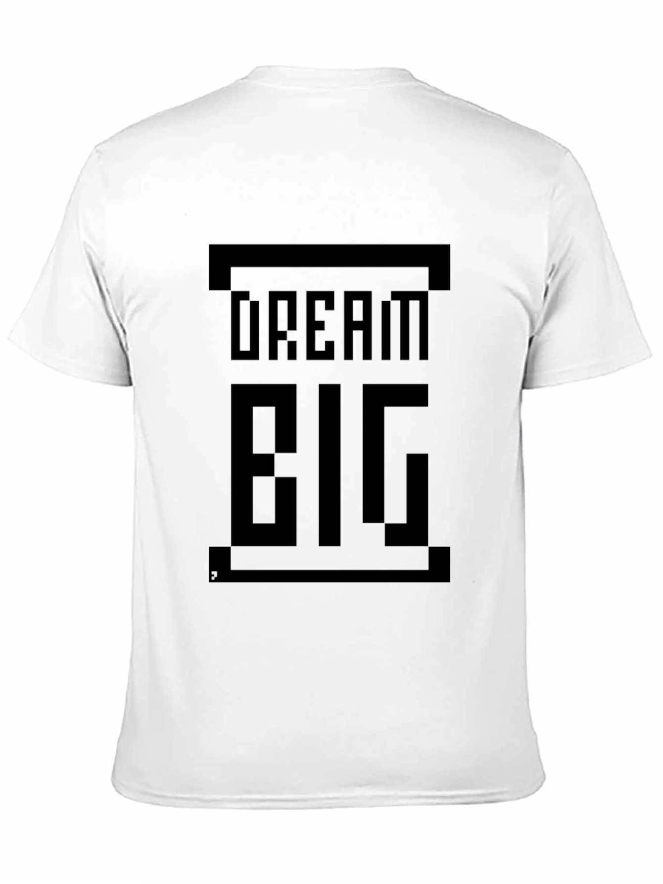 Dream Big Pixelated Graphic T-Shirt - Black