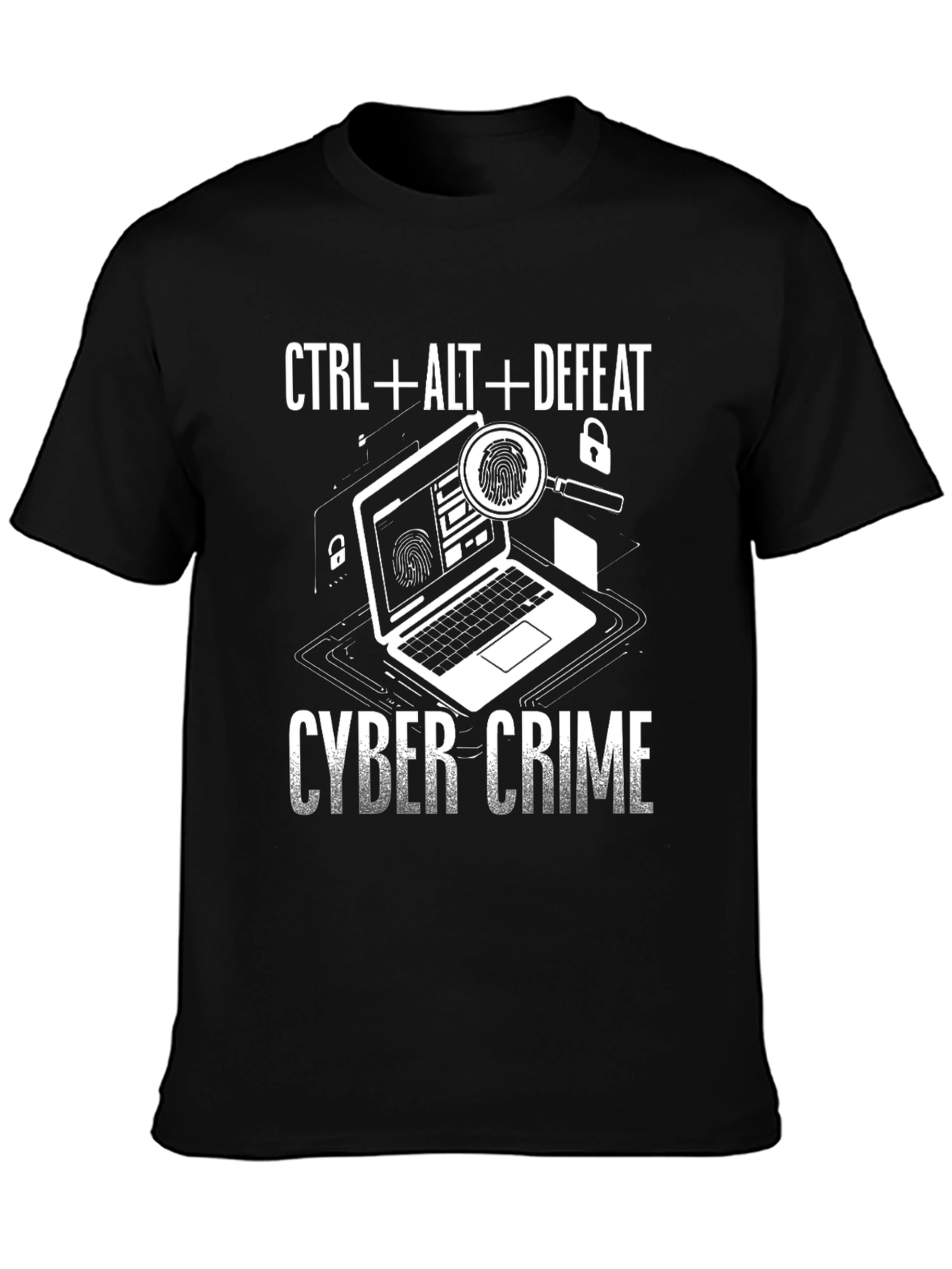 Cyber Crime T-Shirt - CTRL+ALT+DEFEAT - Anti-Hacking Tee