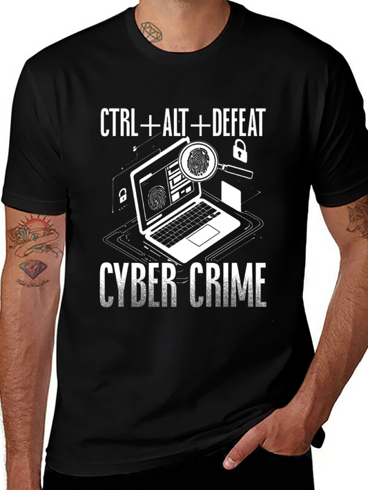 Cyber Crime T-Shirt - CTRL+ALT+DEFEAT - Anti-Hacking Tee