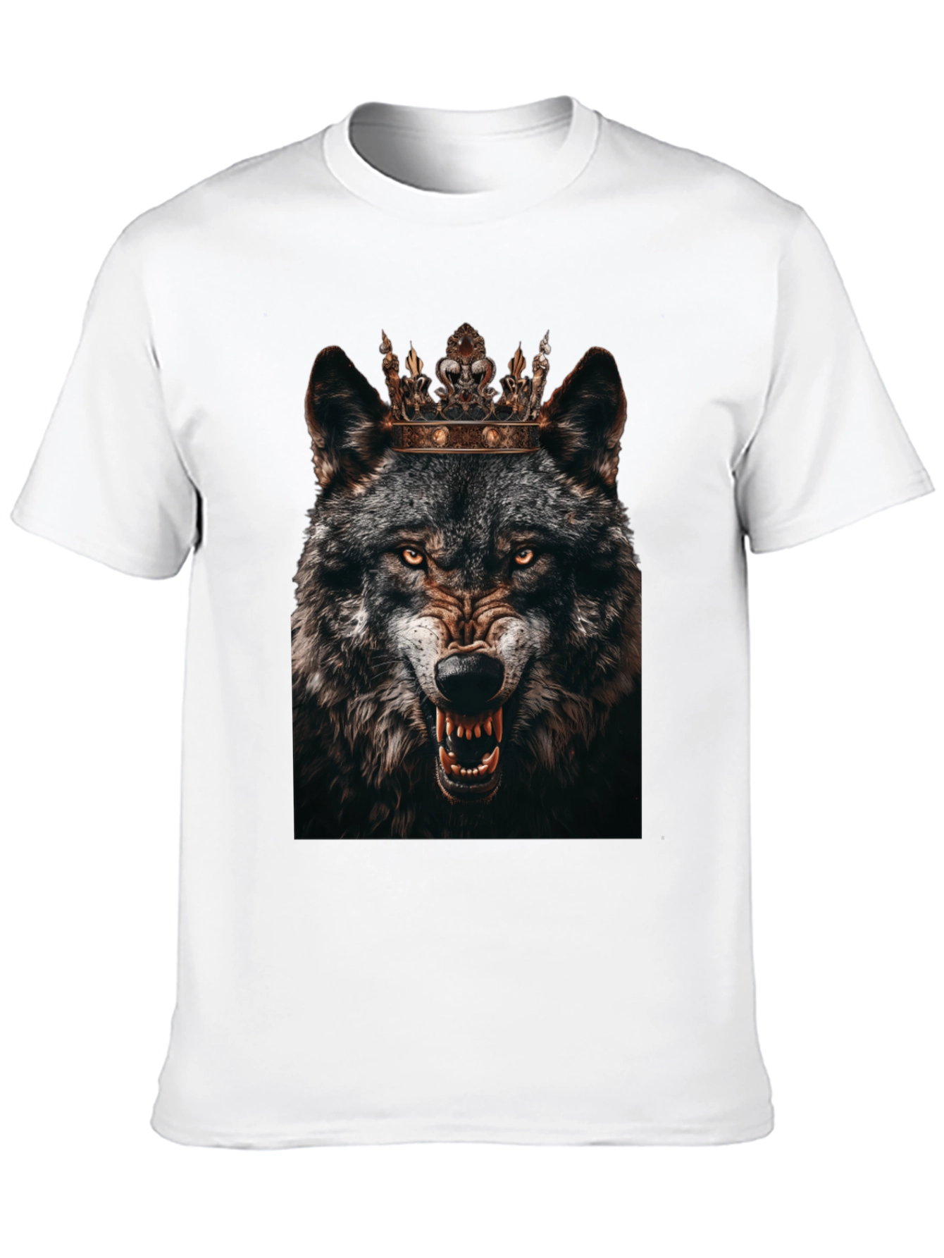 Wolf King Graphic T-Shirt - Black